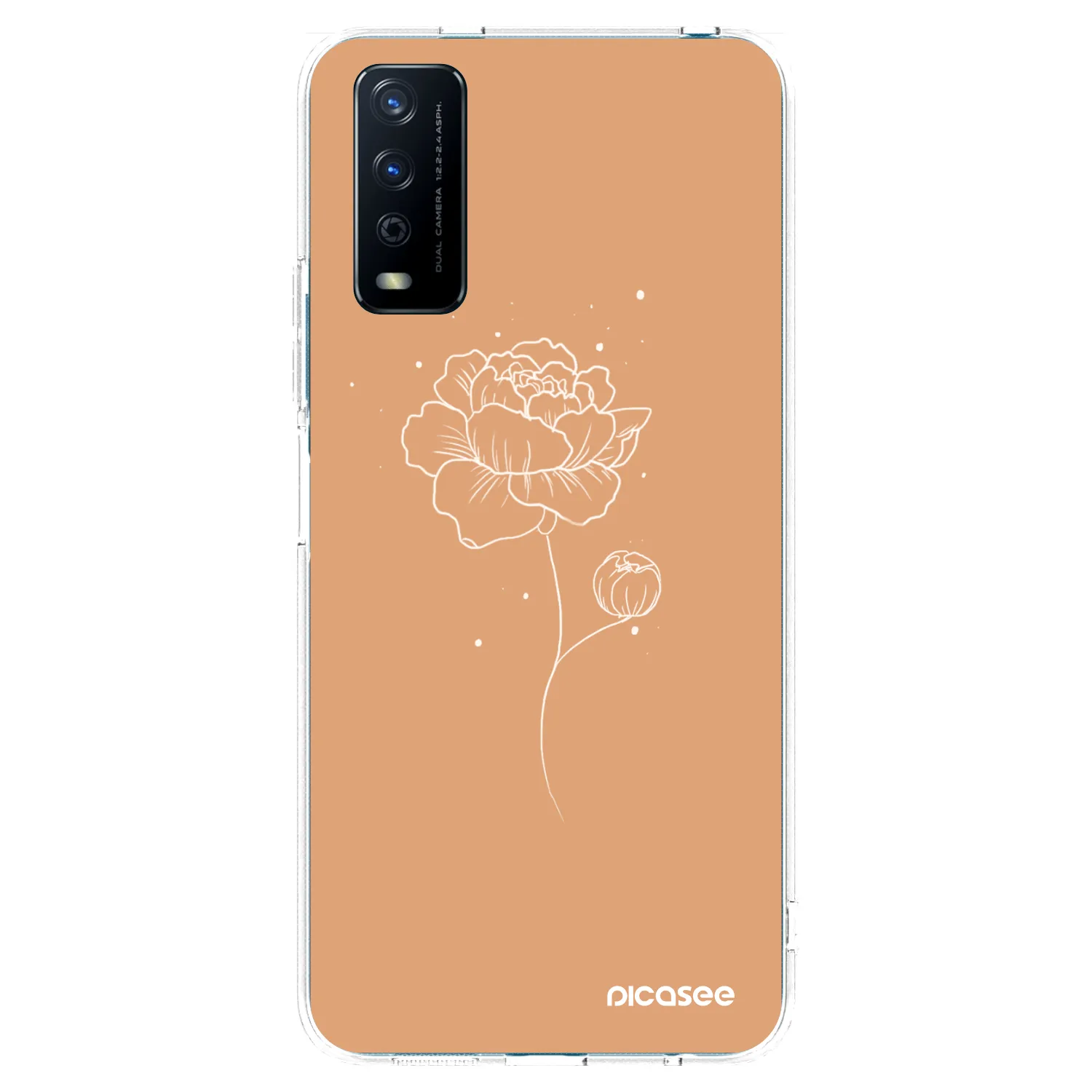 Picasee átlátszó szilikon tok az alábbi mobiltelefonokra Vivo Y11s - Peonies