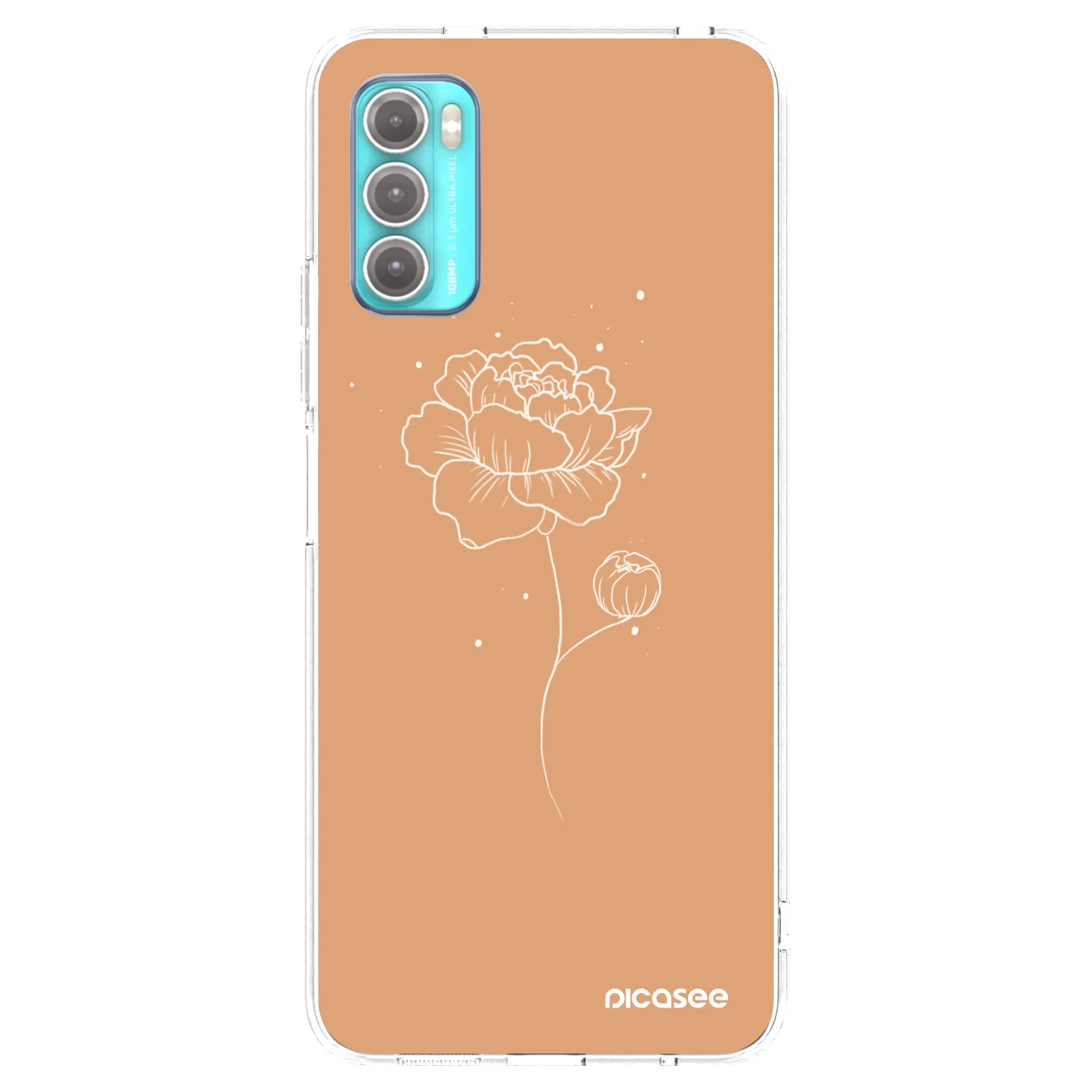 Picasee átlátszó szilikon tok az alábbi mobiltelefonokra Motorola Moto G60 - Peonies