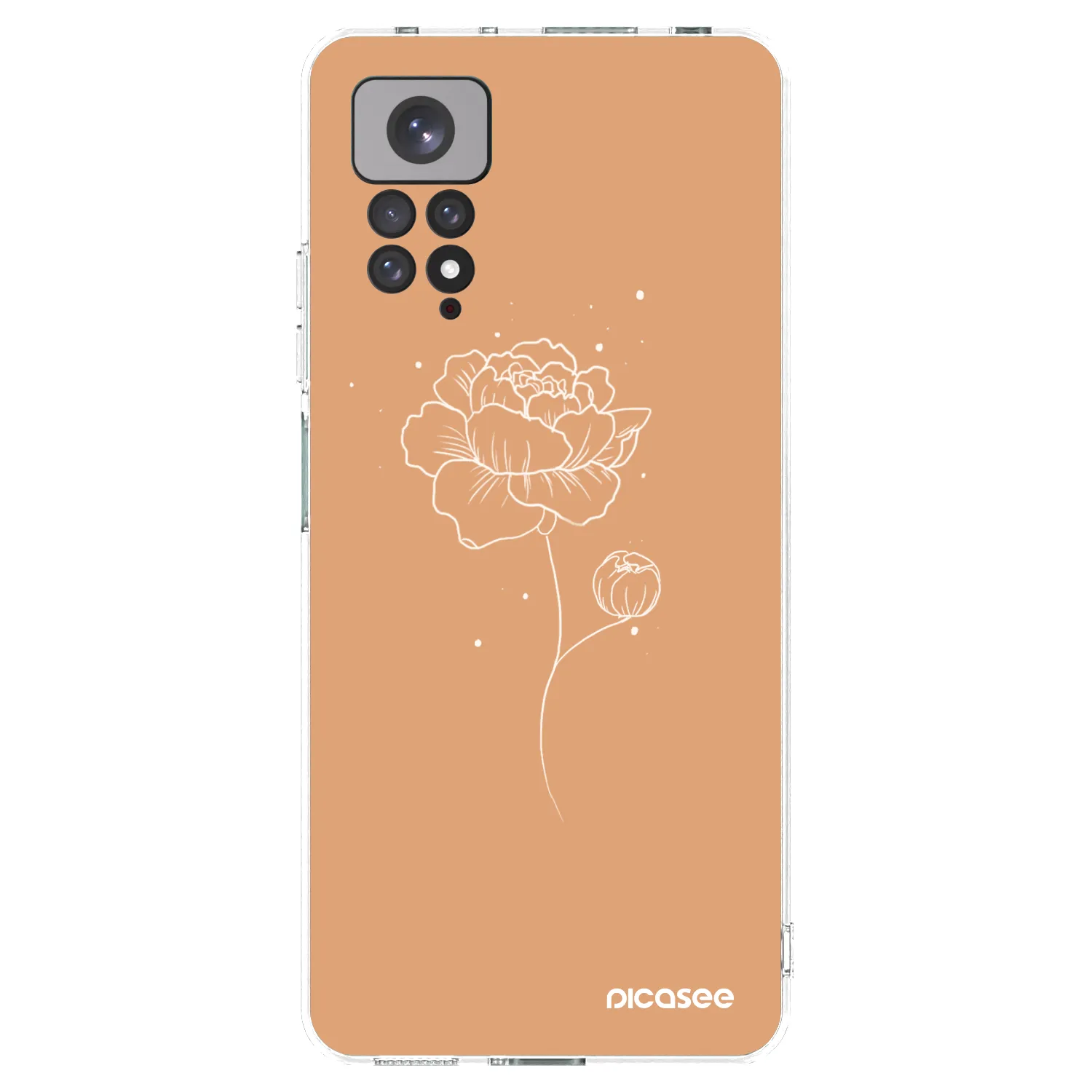 Picasee átlátszó szilikon tok az alábbi mobiltelefonokra Xiaomi Redmi Note 11S 4G - Peonies