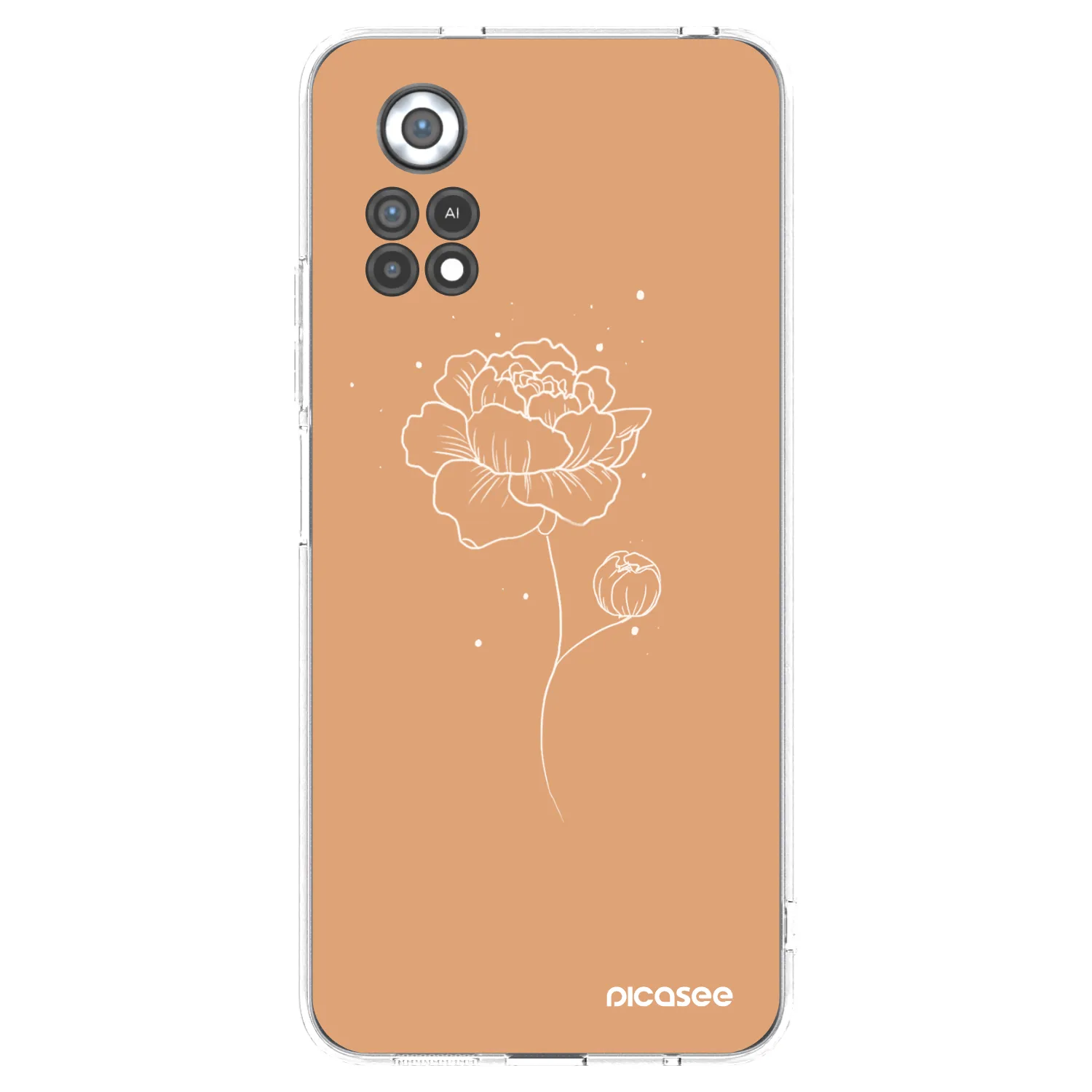 Picasee átlátszó szilikon tok az alábbi mobiltelefonokra Xiaomi Poco X4 Pro 5G - Peonies
