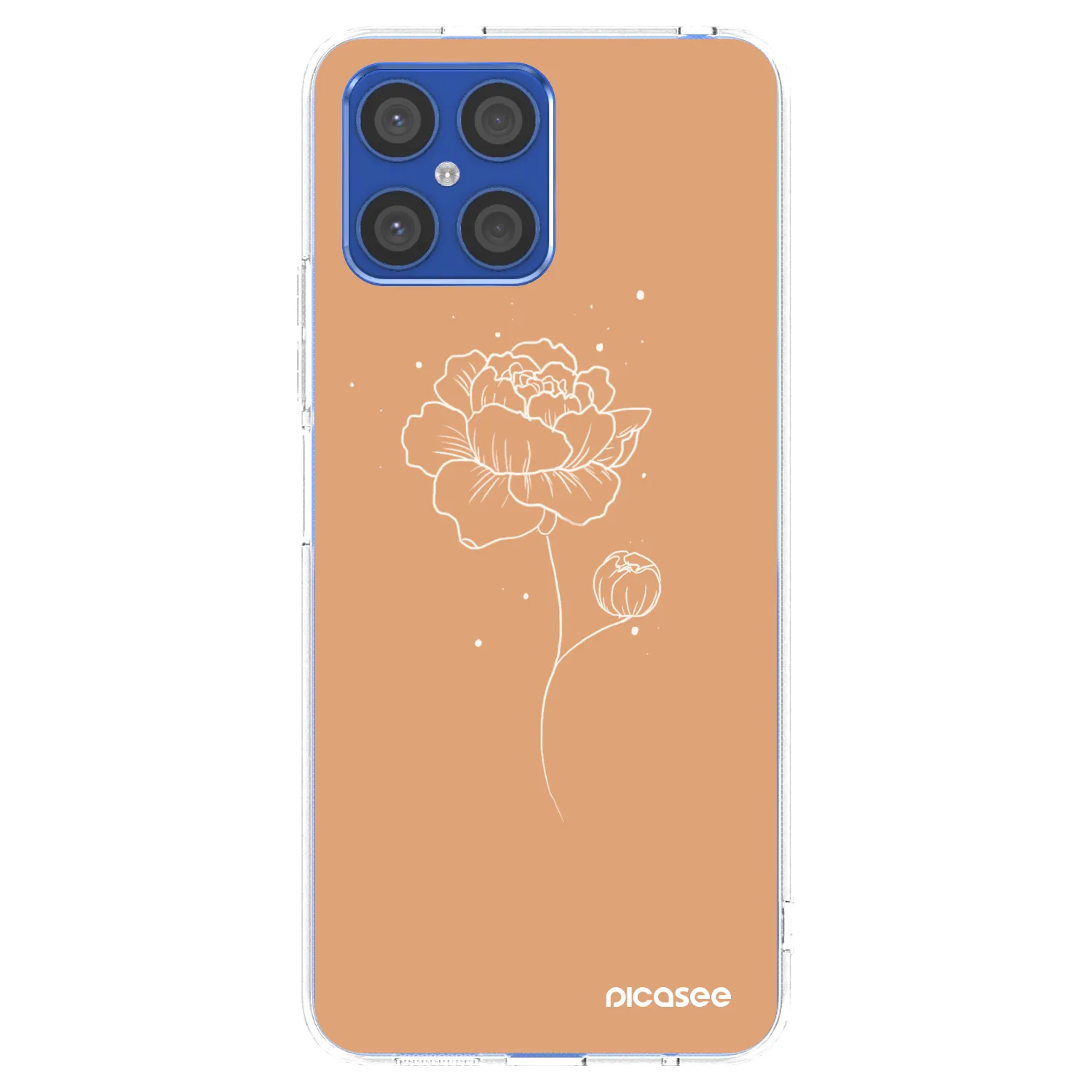 Picasee átlátszó szilikon tok az alábbi mobiltelefonokra Honor X8 4G - Peonies