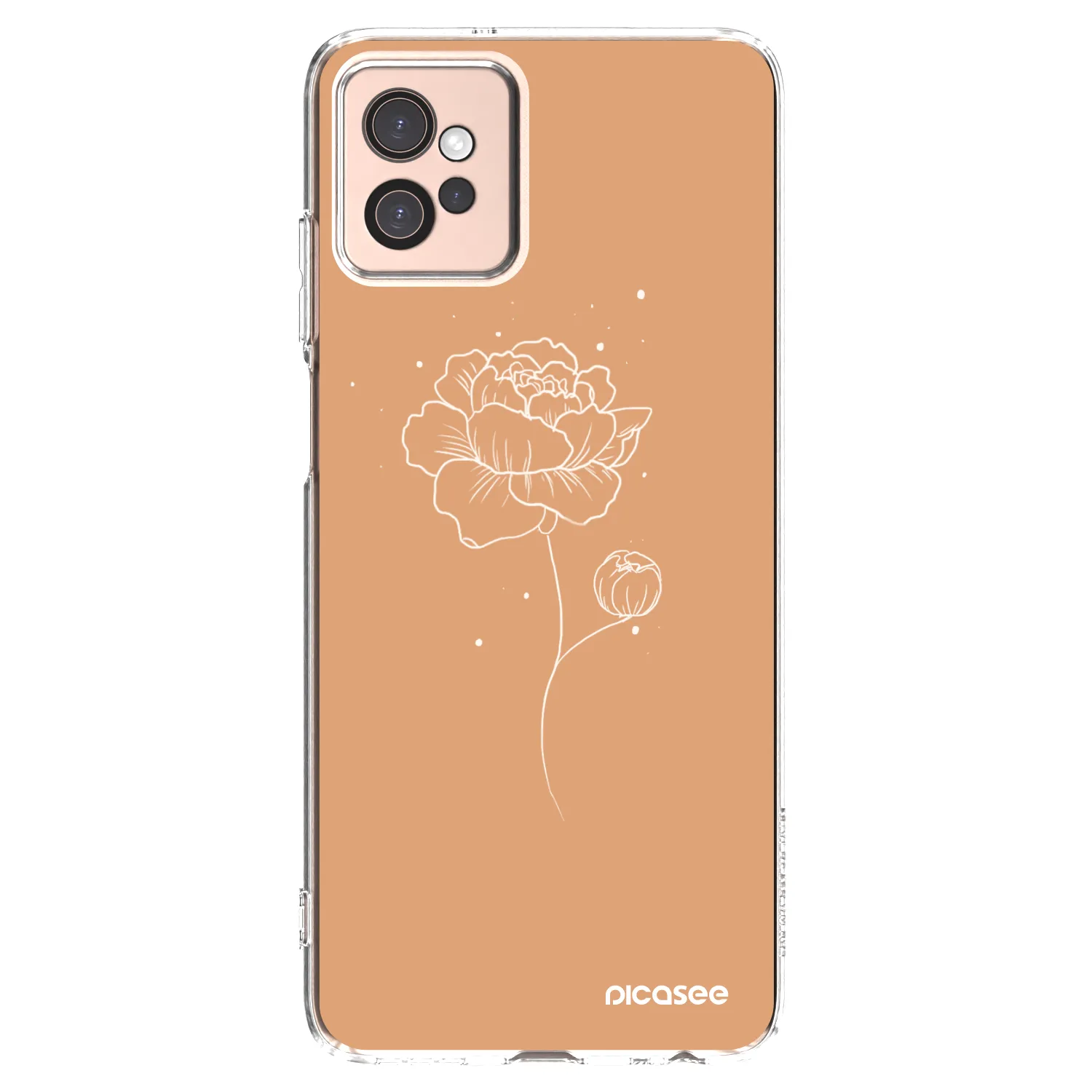Picasee átlátszó szilikon tok az alábbi mobiltelefonokra Motorola Moto G32 - Peonies