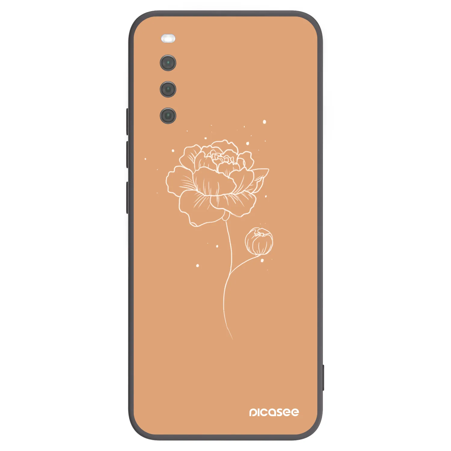 Picasee fekete szilikon tok az alábbi mobiltelefonokra Sony Xperia 10 III - Peonies