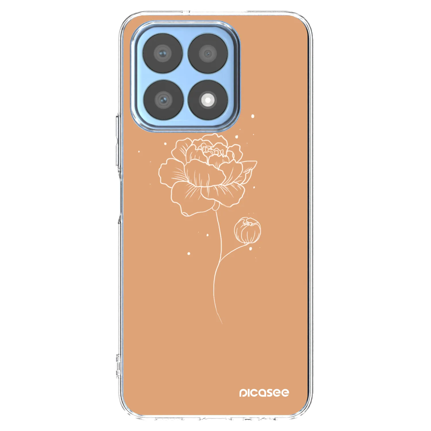 Picasee átlátszó szilikon tok az alábbi mobiltelefonokra Honor X8a - Peonies