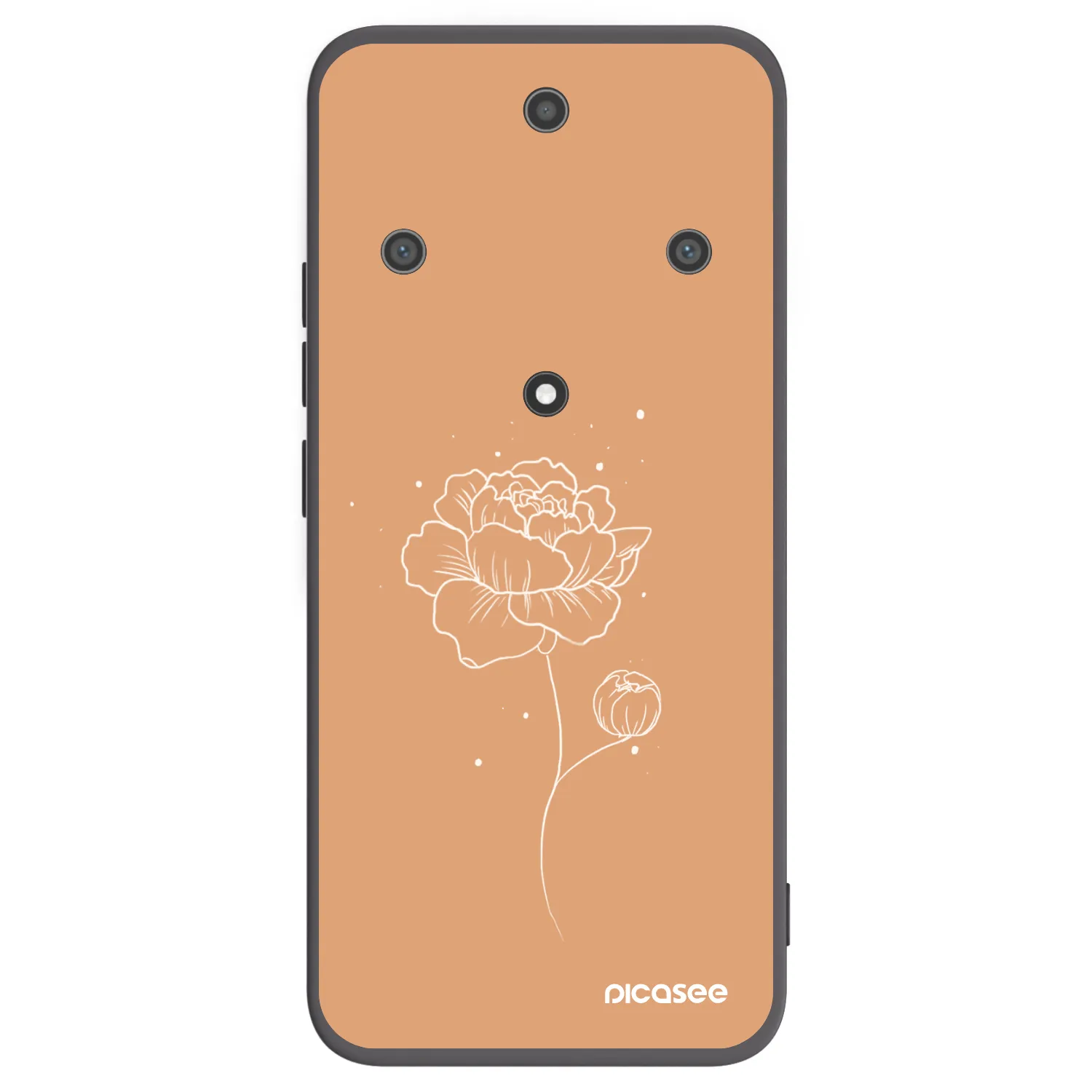 Picasee fekete szilikon tok az alábbi mobiltelefonokra Honor Magic5 Lite 5G - Peonies