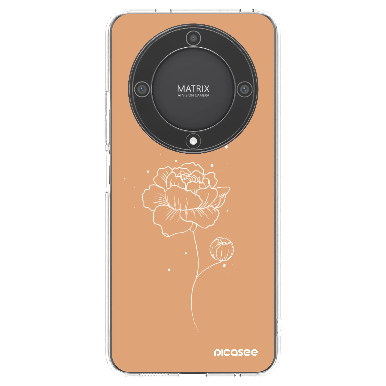 Picasee átlátszó szilikon tok az alábbi mobiltelefonokra Honor Magic5 Lite 5G - Peonies