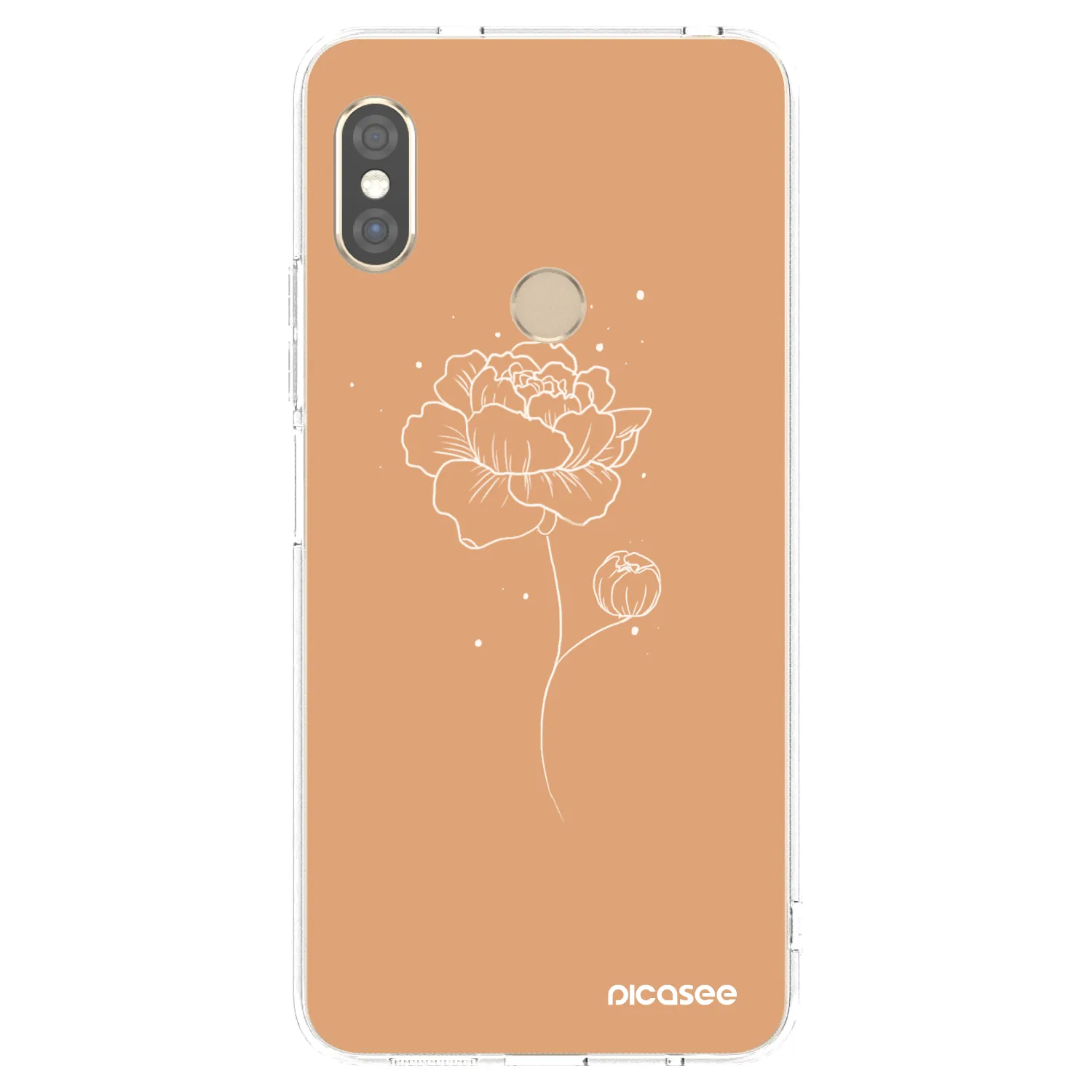 Picasee átlátszó szilikon tok az alábbi mobiltelefonokra Xiaomi Redmi Note 5 Global - Peonies