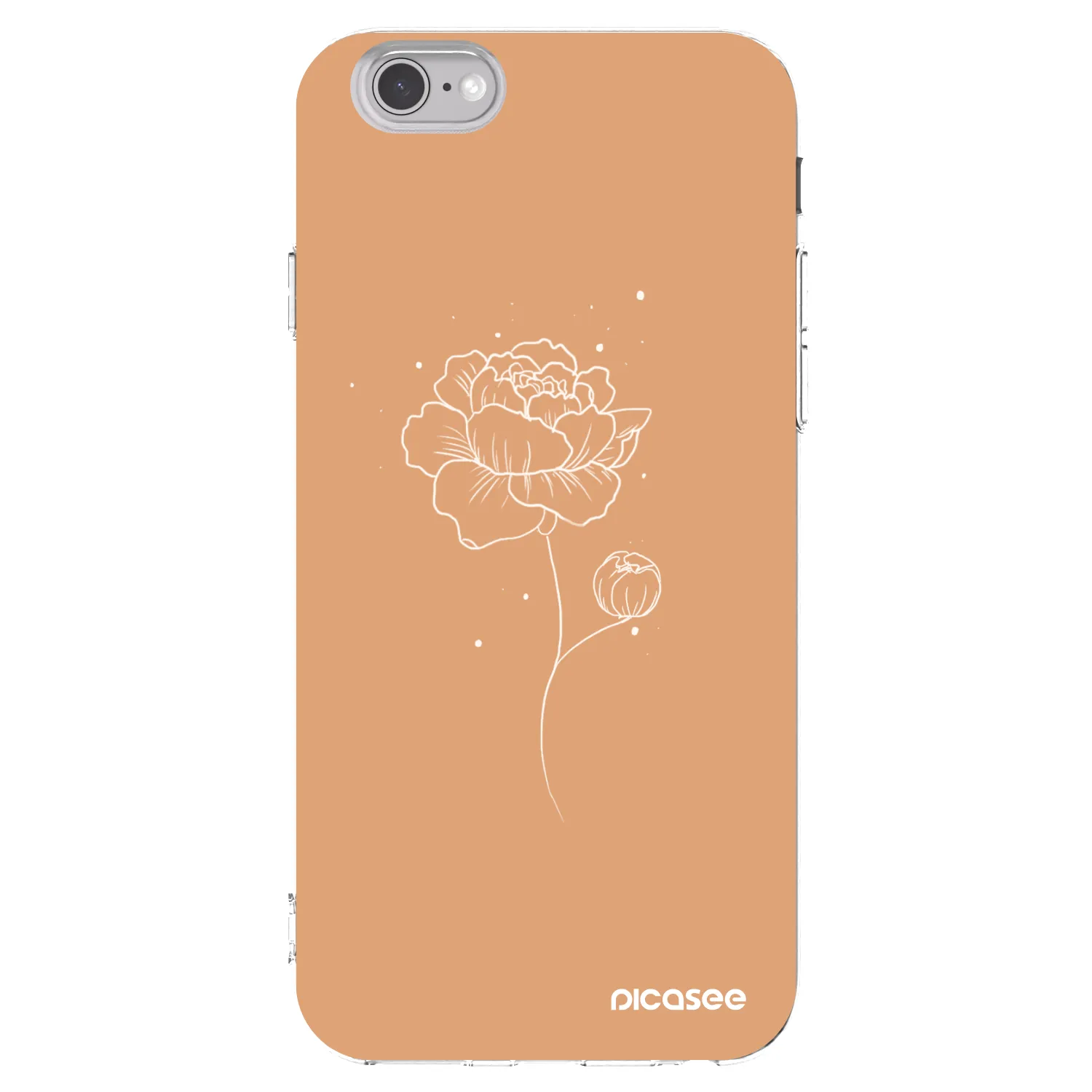 Picasee átlátszó szilikon tok az alábbi mobiltelefonokra Apple iPhone 6/6S - Peonies