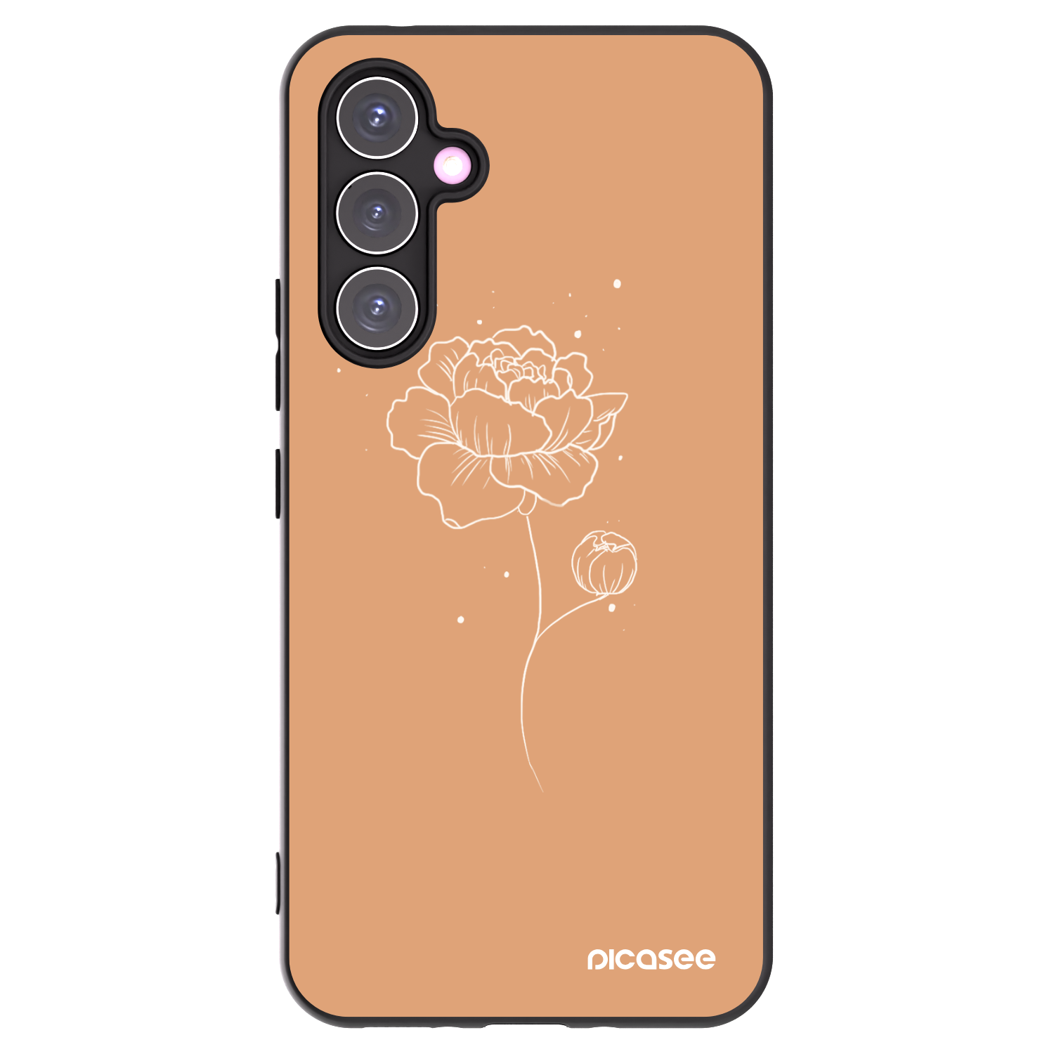 Picasee fekete szilikon tok az alábbi mobiltelefonokra Samsung Galaxy A54 5G A546B - Peonies