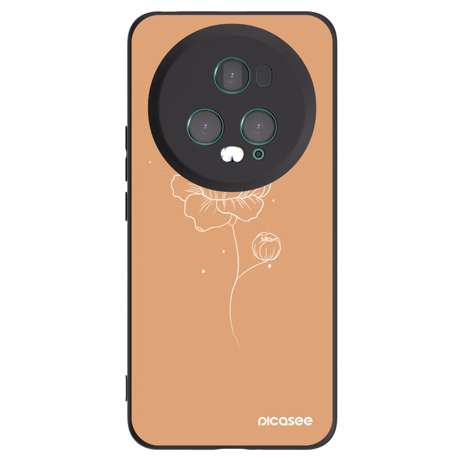 Picasee fekete szilikon tok az alábbi mobiltelefonokra Honor Magic5 Pro - Peonies