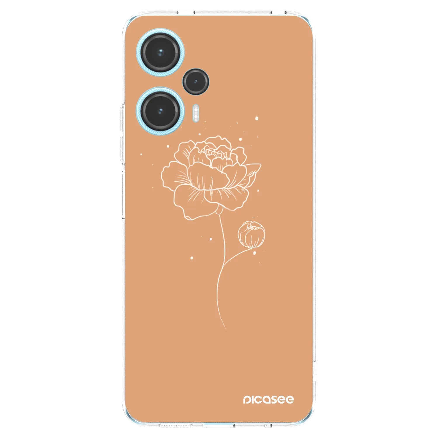 Picasee átlátszó szilikon tok az alábbi mobiltelefonokra Xiaomi Poco F5 - Peonies