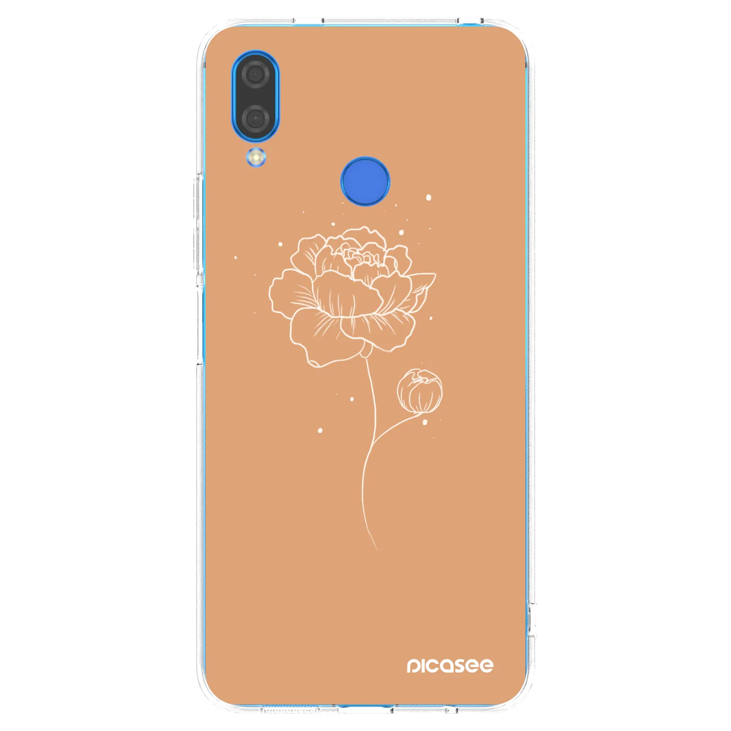 Picasee átlátszó szilikon tok az alábbi mobiltelefonokra Huawei Nova 3i - Peonies
