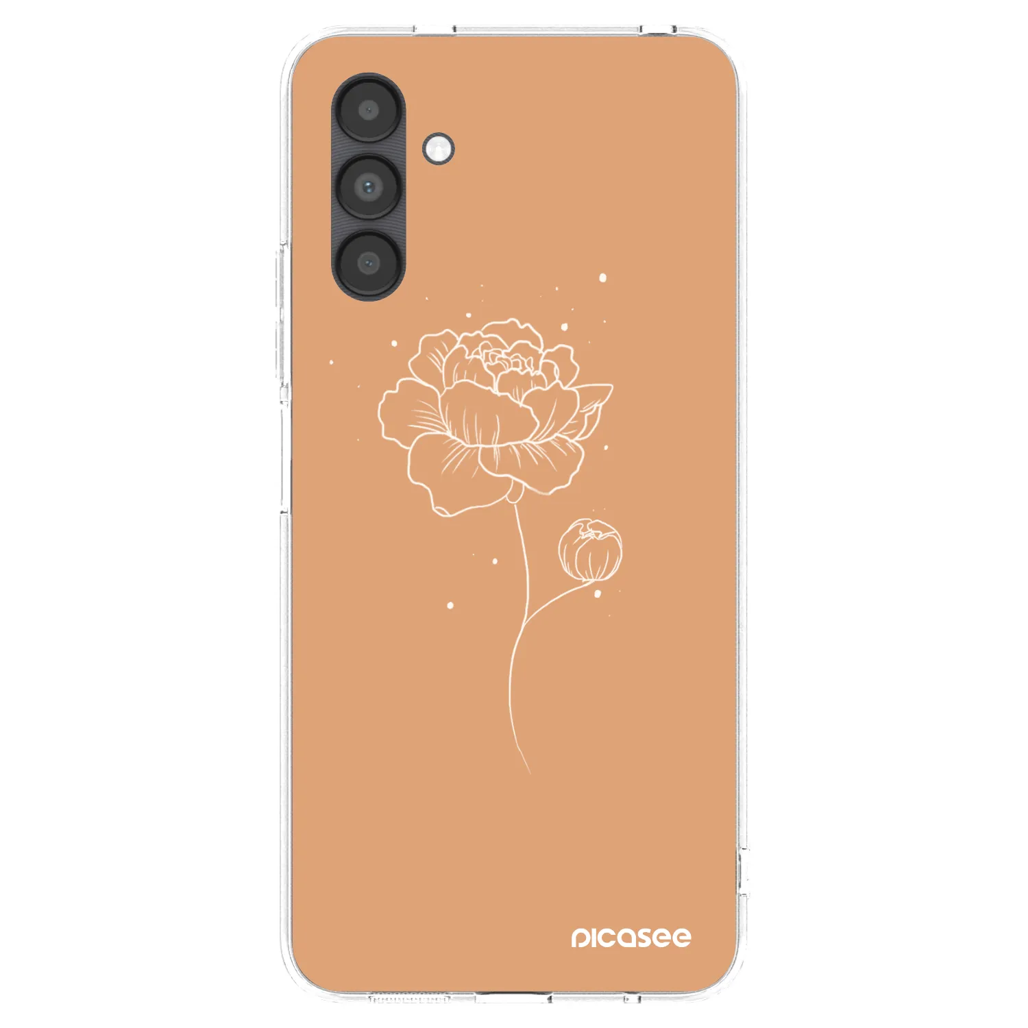 Picasee átlátszó szilikon tok az alábbi mobiltelefonokra Samsung Galaxy A04s A047F - Peonies