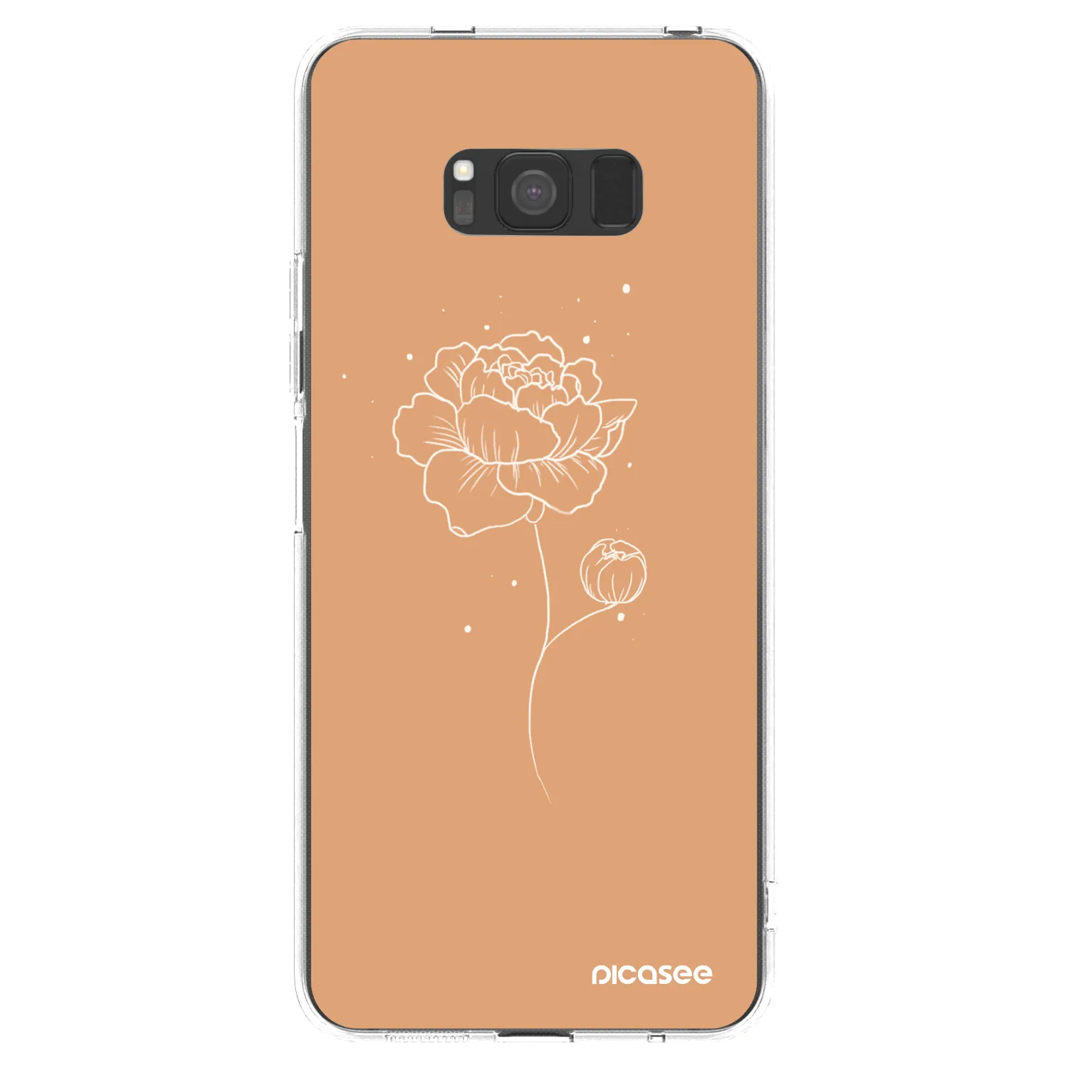 Picasee átlátszó szilikon tok az alábbi mobiltelefonokra Samsung Galaxy S8 G950F - Peonies