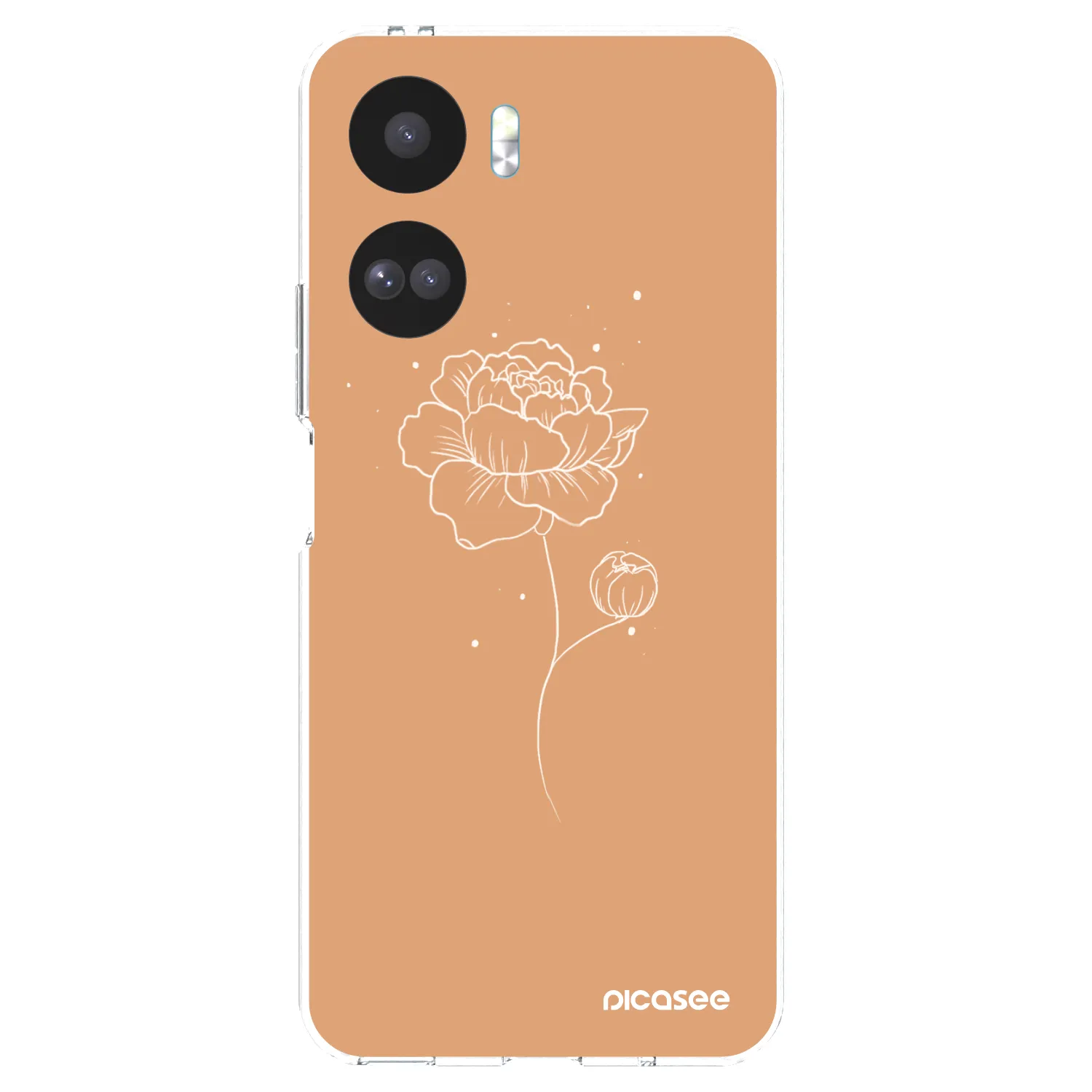 Picasee átlátszó szilikon tok az alábbi mobiltelefonokra Honor 90 Lite 5G - Peonies