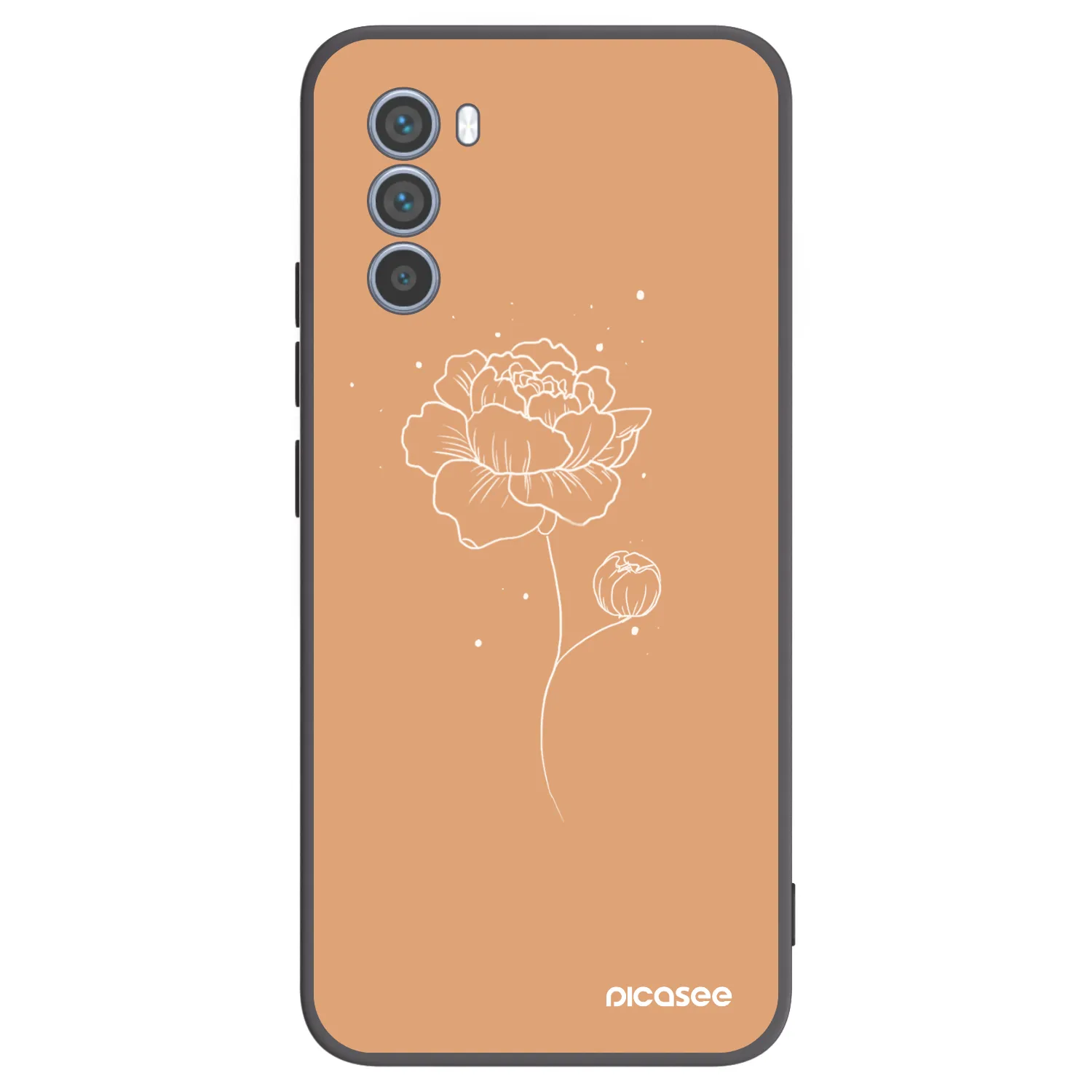 Picasee fekete szilikon tok az alábbi mobiltelefonokra Motorola Moto G62 - Peonies