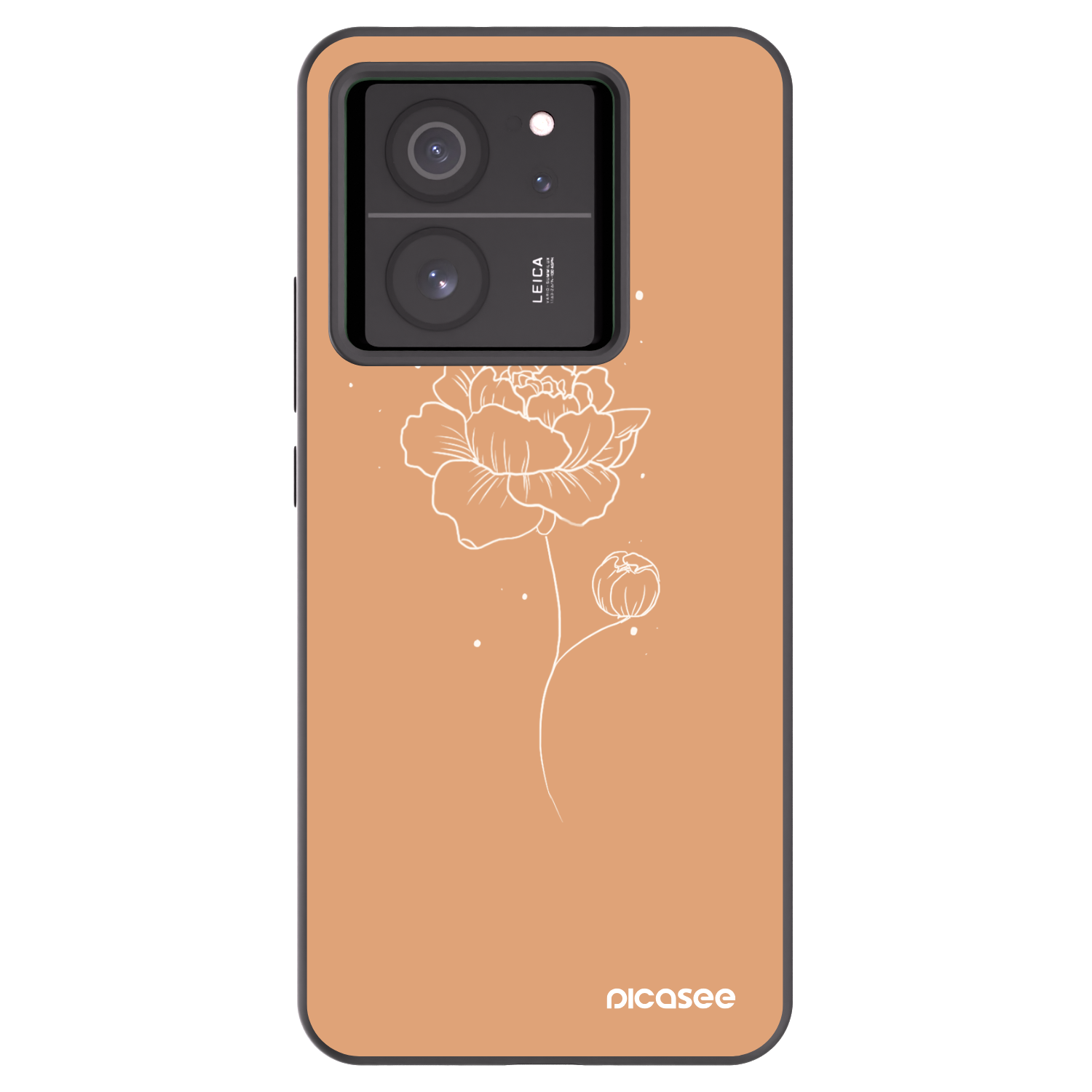 Picasee fekete szilikon tok az alábbi mobiltelefonokra Xiaomi 13T - Peonies
