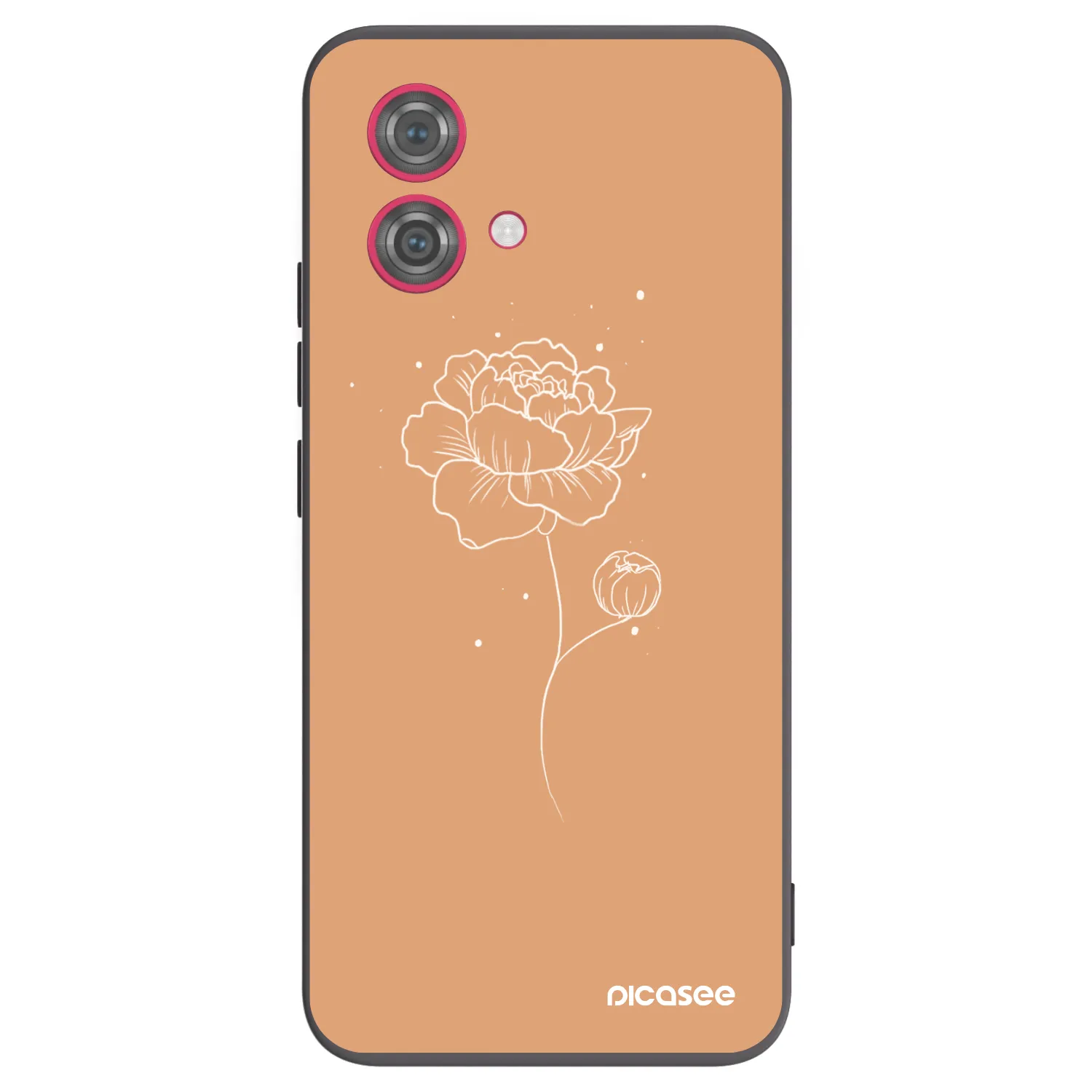 Picasee fekete szilikon tok az alábbi mobiltelefonokra Motorola Moto G84 5G - Peonies