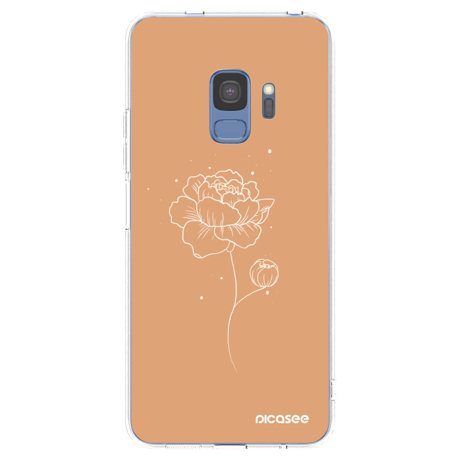 Picasee átlátszó szilikon tok az alábbi mobiltelefonokra Samsung Galaxy S9 G960F - Peonies