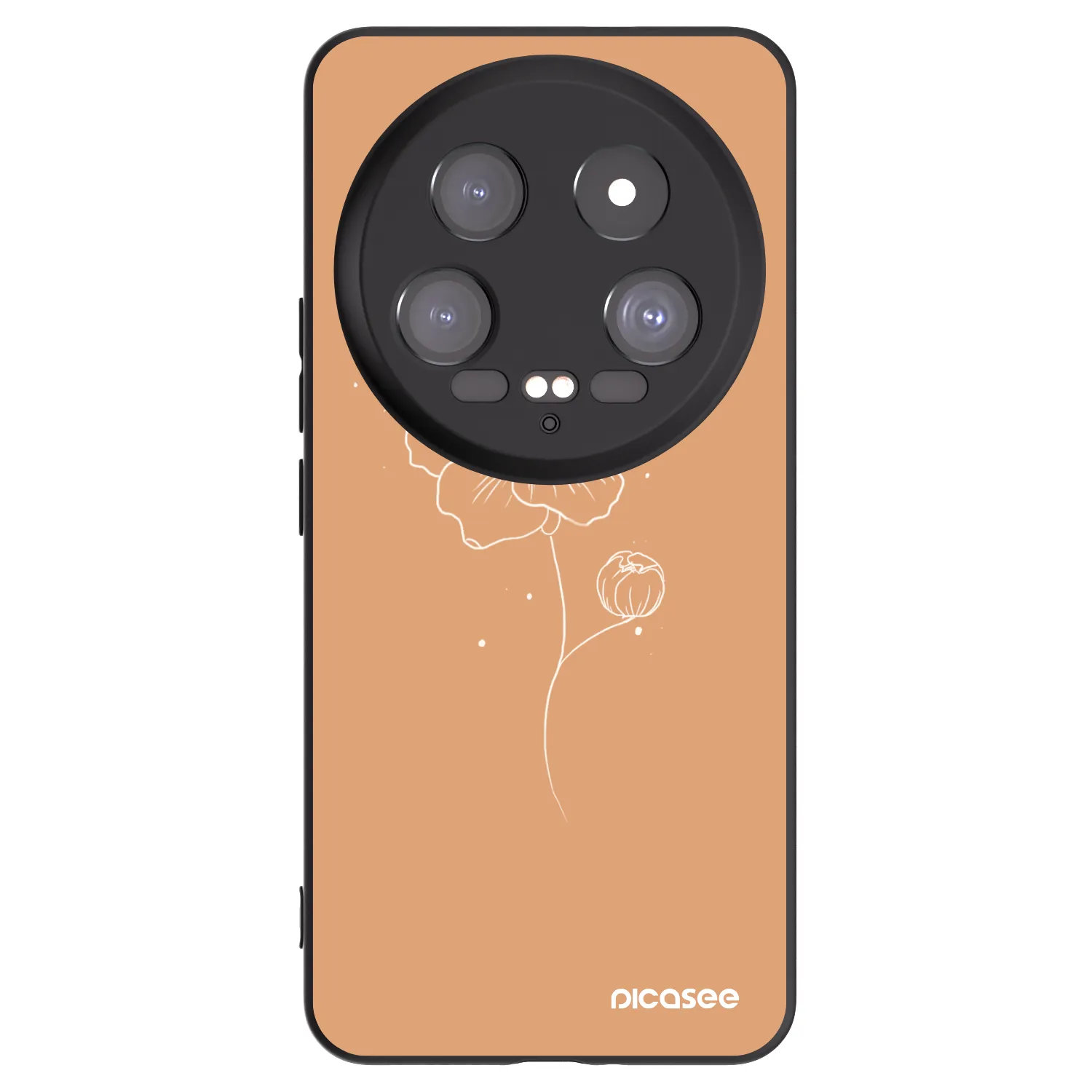 Picasee fekete szilikon tok az alábbi mobiltelefonokra Xiaomi 14 Ultra - Peonies