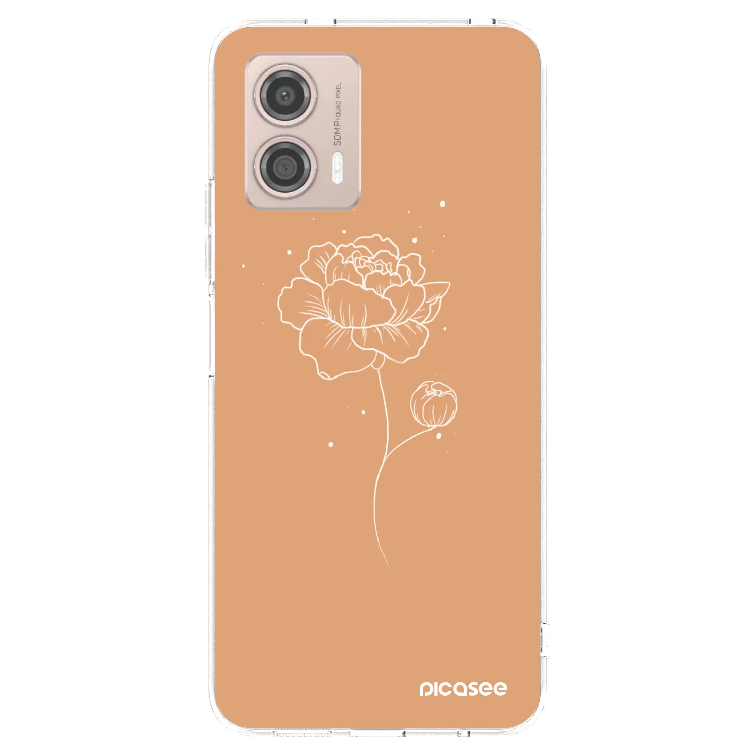 Picasee átlátszó szilikon tok az alábbi mobiltelefonokra Motorola Moto G53 5G - Peonies