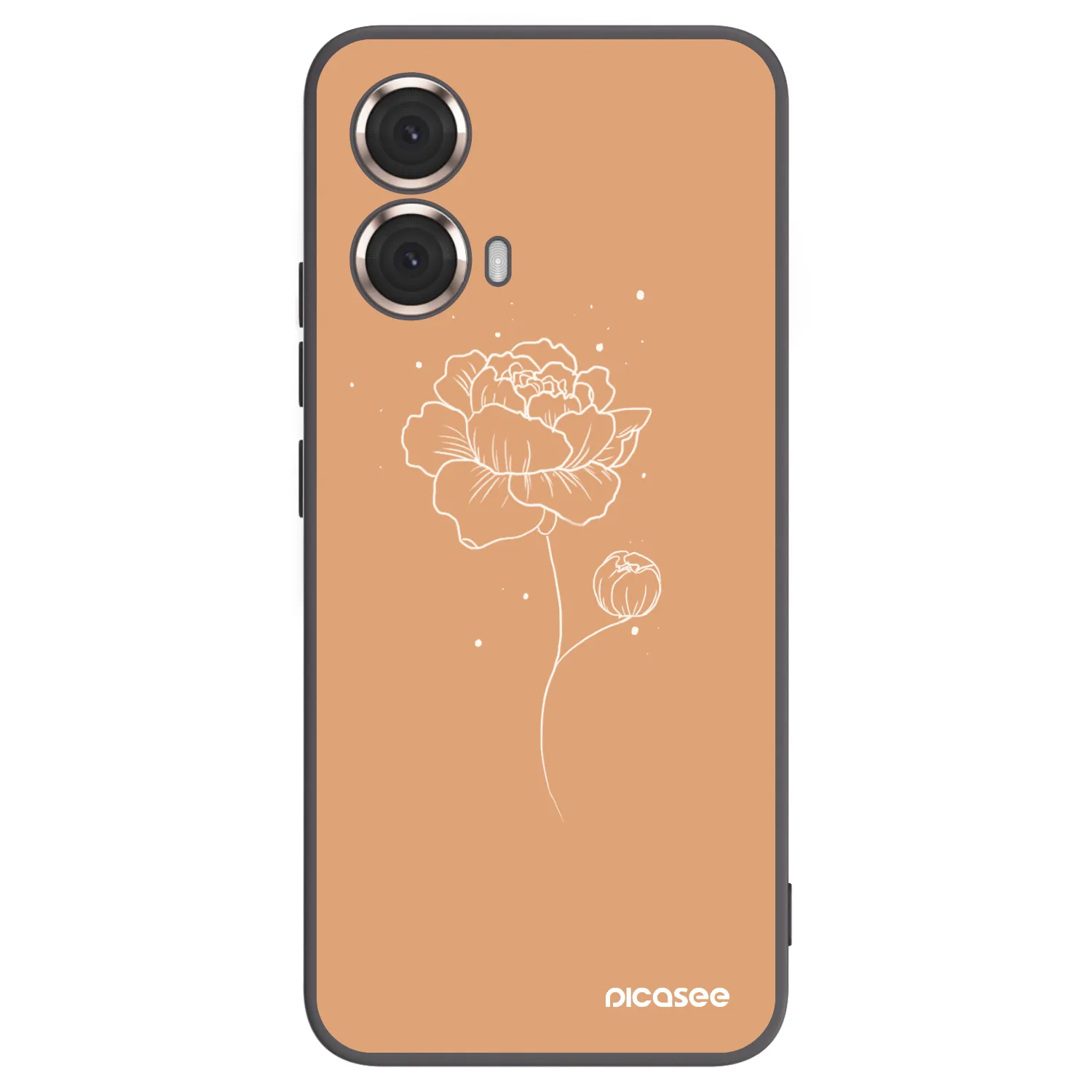 Picasee fekete szilikon tok az alábbi mobiltelefonokra Motorola Moto G85 - Peonies