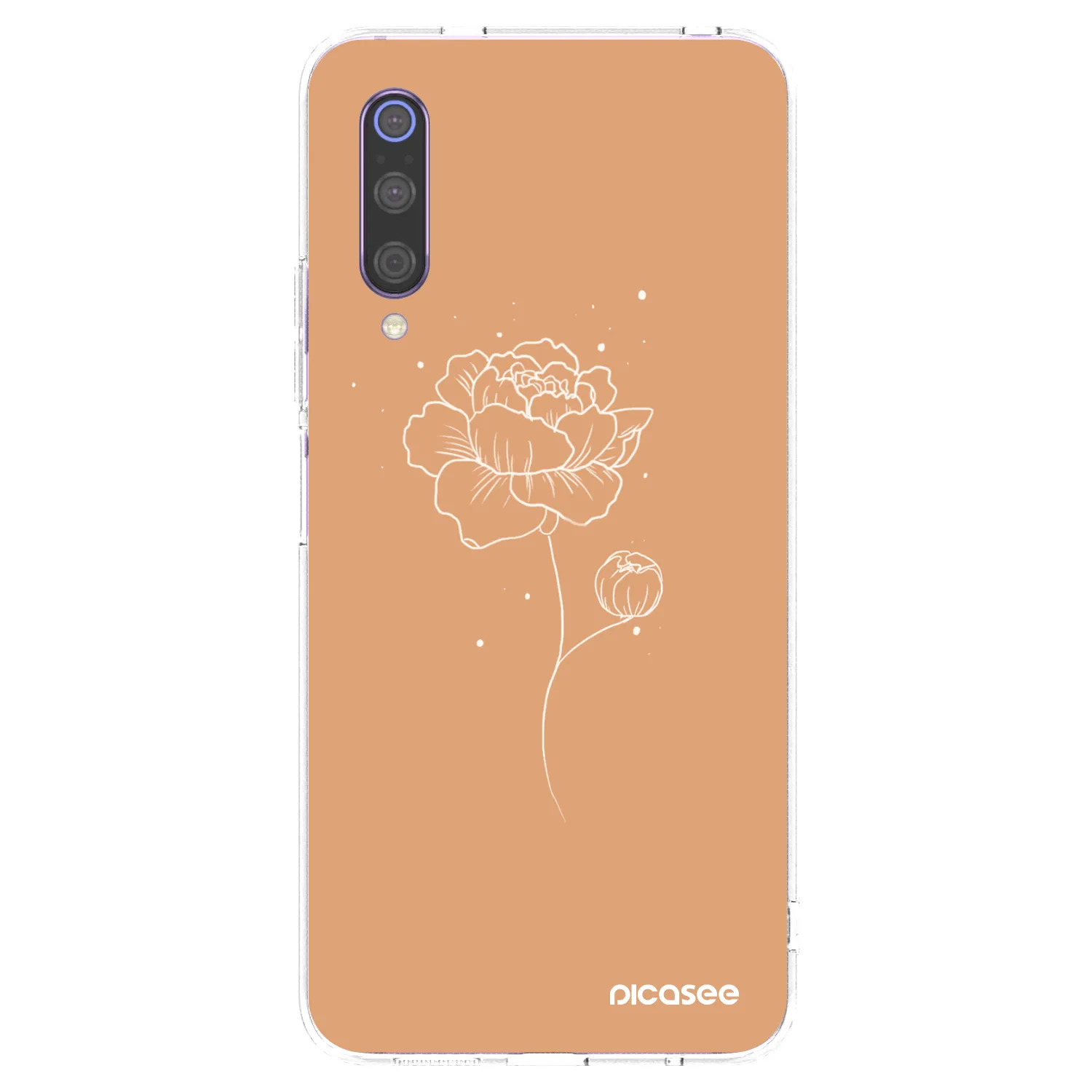 Picasee átlátszó szilikon tok az alábbi mobiltelefonokra Xiaomi Mi 9 - Peonies