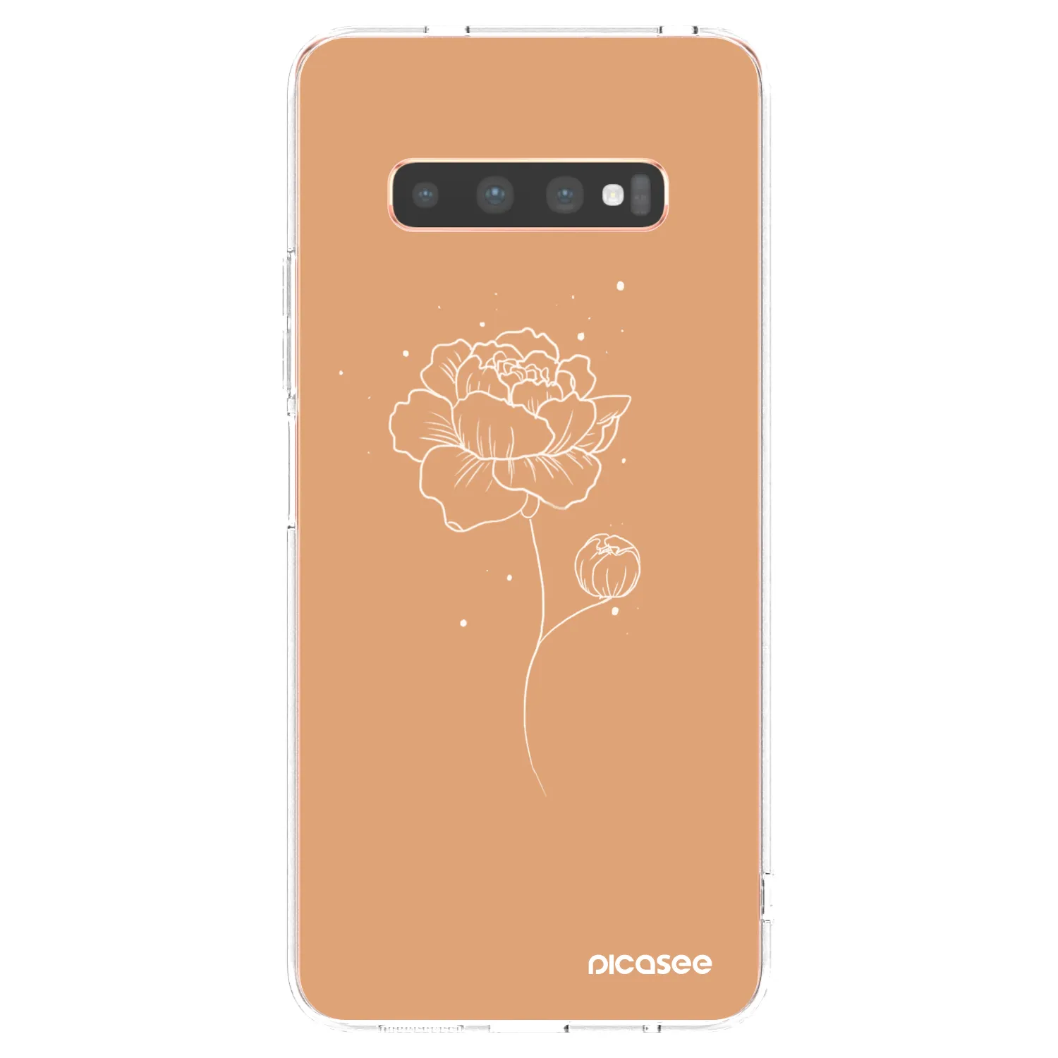 Picasee átlátszó szilikon tok az alábbi mobiltelefonokra Samsung Galaxy S10 Plus G975 - Peonies