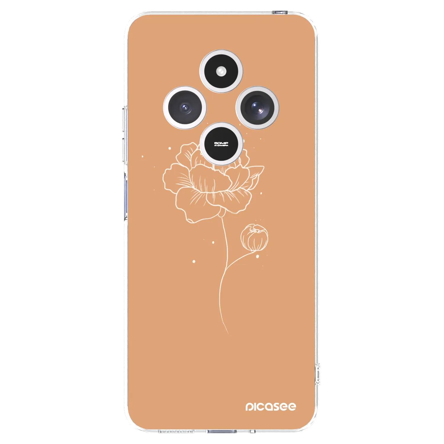 Picasee átlátszó szilikon tok az alábbi mobiltelefonokra Xiaomi Redmi 14C - Peonies