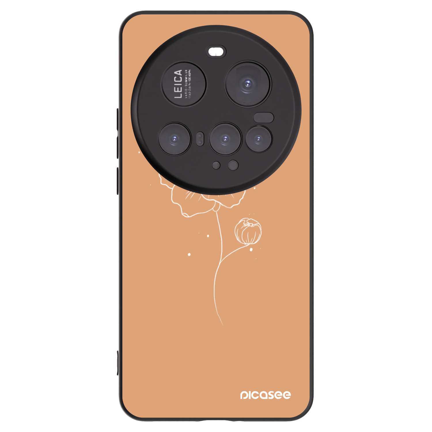 Picasee fekete szilikon tok az alábbi mobiltelefonokra Xiaomi 15 Ultra - Peonies