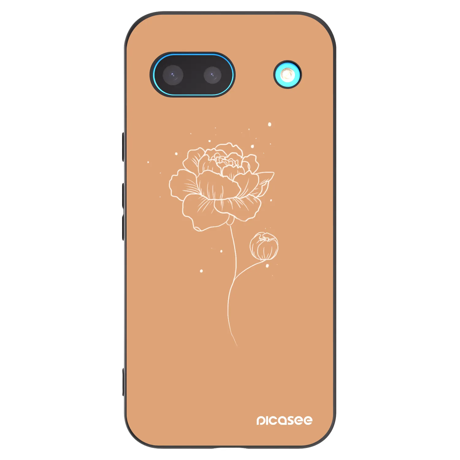 Picasee fekete szilikon tok az alábbi mobiltelefonokra Google Pixel 8a - Peonies