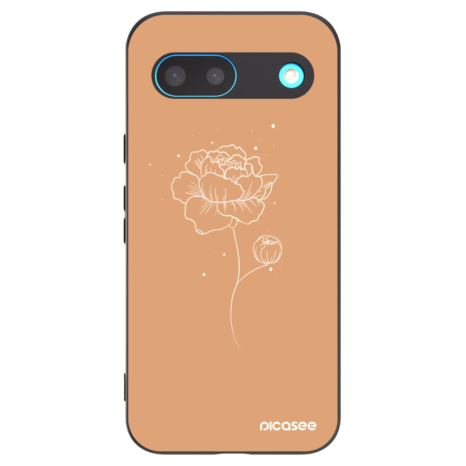 Picasee fekete szilikon tok az alábbi mobiltelefonokra Google Pixel 8 - Peonies