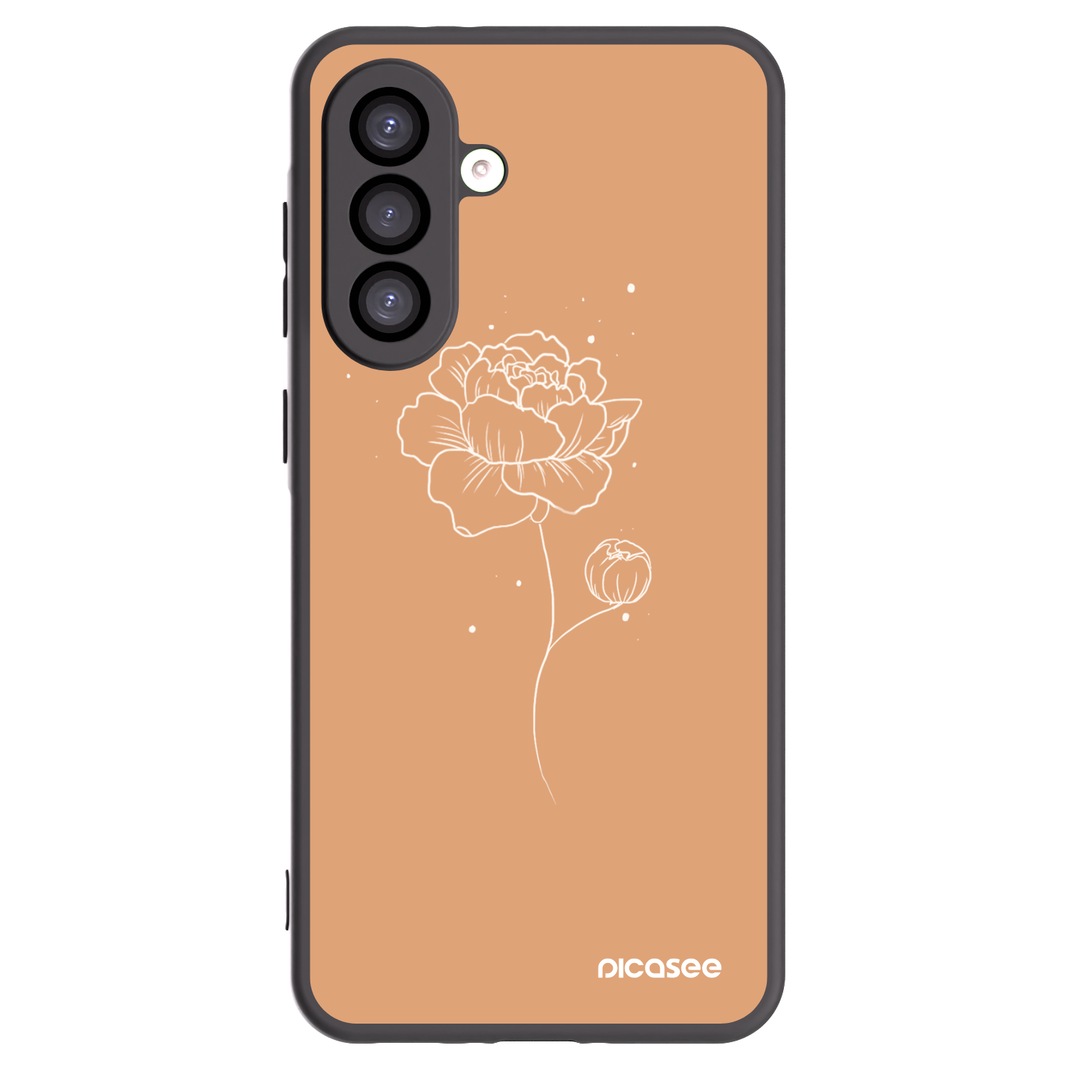 Picasee fekete szilikon tok az alábbi mobiltelefonokra Samsung Galaxy A26 5G A266B - Peonies