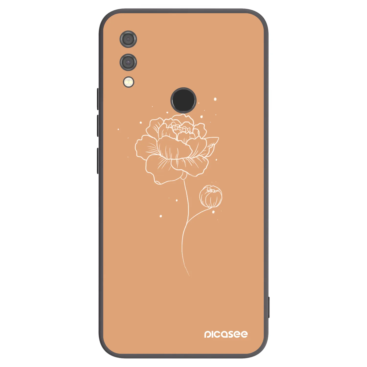 Picasee fekete szilikon tok az alábbi mobiltelefonokra Xiaomi Redmi Note 7 - Peonies