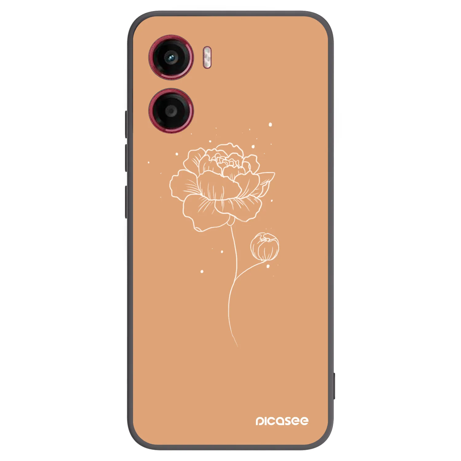 Picasee fekete szilikon tok az alábbi mobiltelefonokra Motorola Moto G05 - Peonies