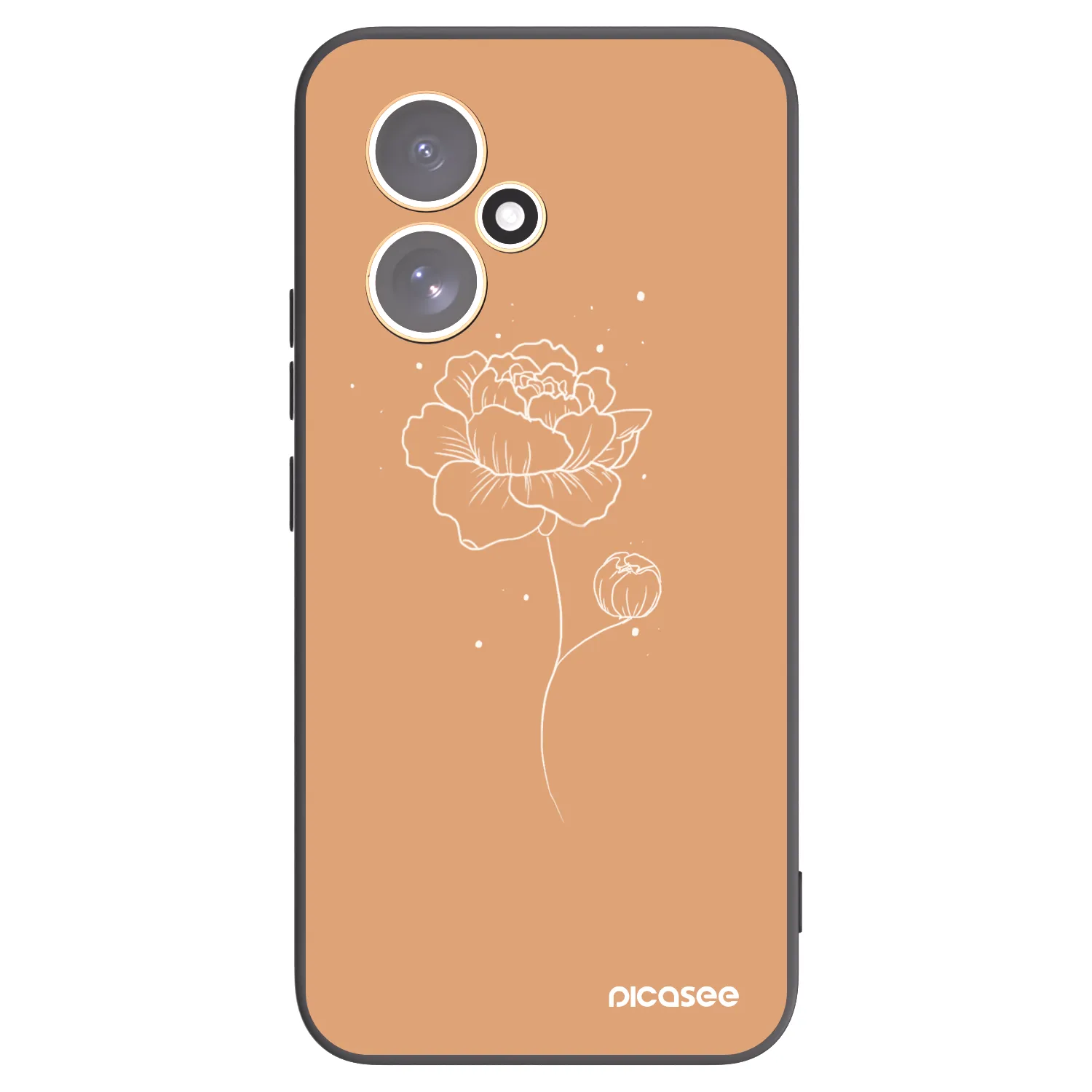 Picasee fekete szilikon tok az alábbi mobiltelefonokra Honor 400 5G - Peonies
