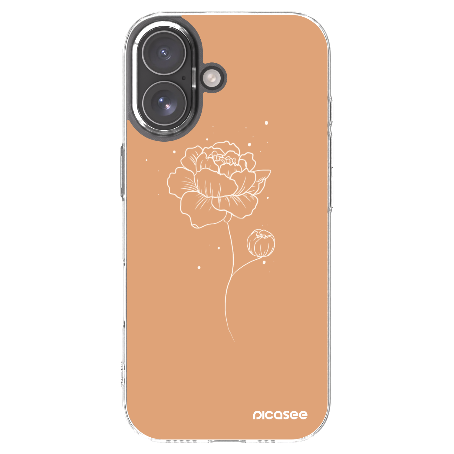 Picasee átlátszó szilikon tok az alábbi mobiltelefonokra Apple iPhone 17 - Peonies