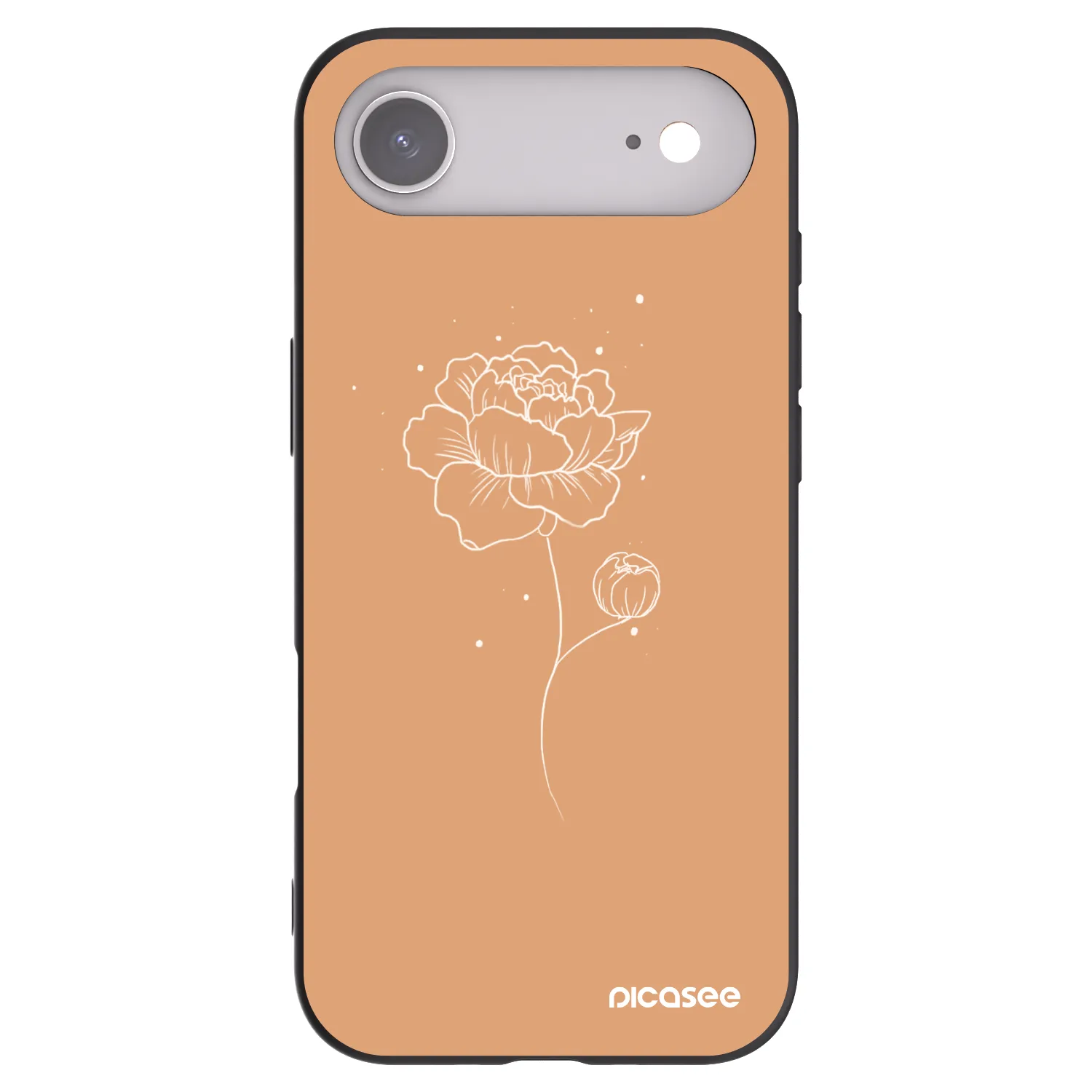 Picasee fekete szilikon tok az alábbi mobiltelefonokra Apple iPhone Air - Peonies