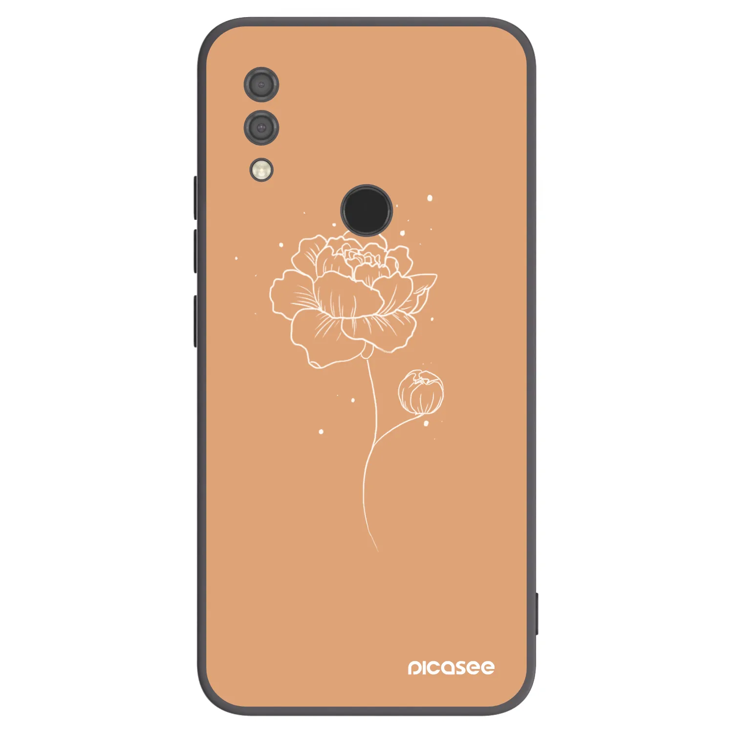 Picasee fekete szilikon tok az alábbi mobiltelefonokra Xiaomi Redmi 7 - Peonies
