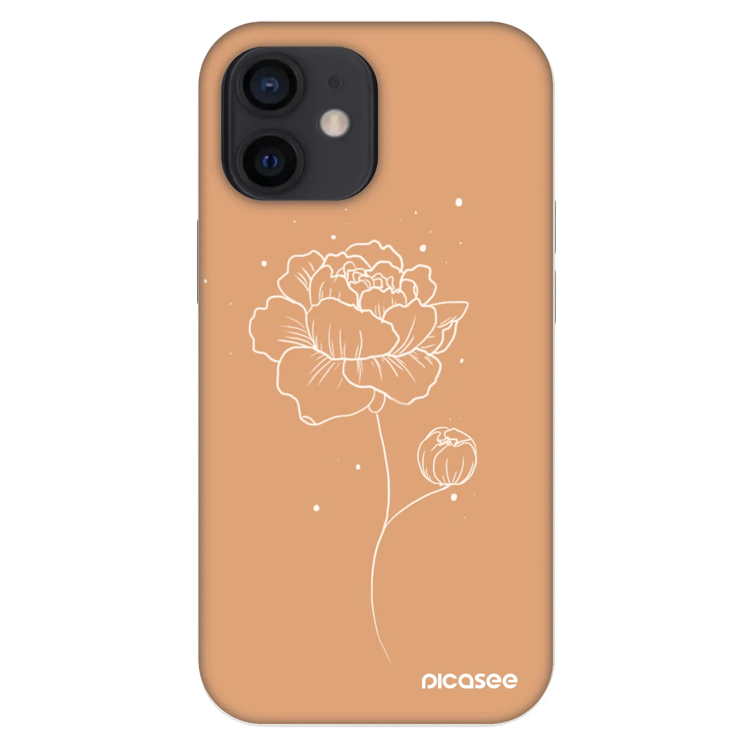Picasee Fashion Case Apple iPhone 12 mini - Peonies
