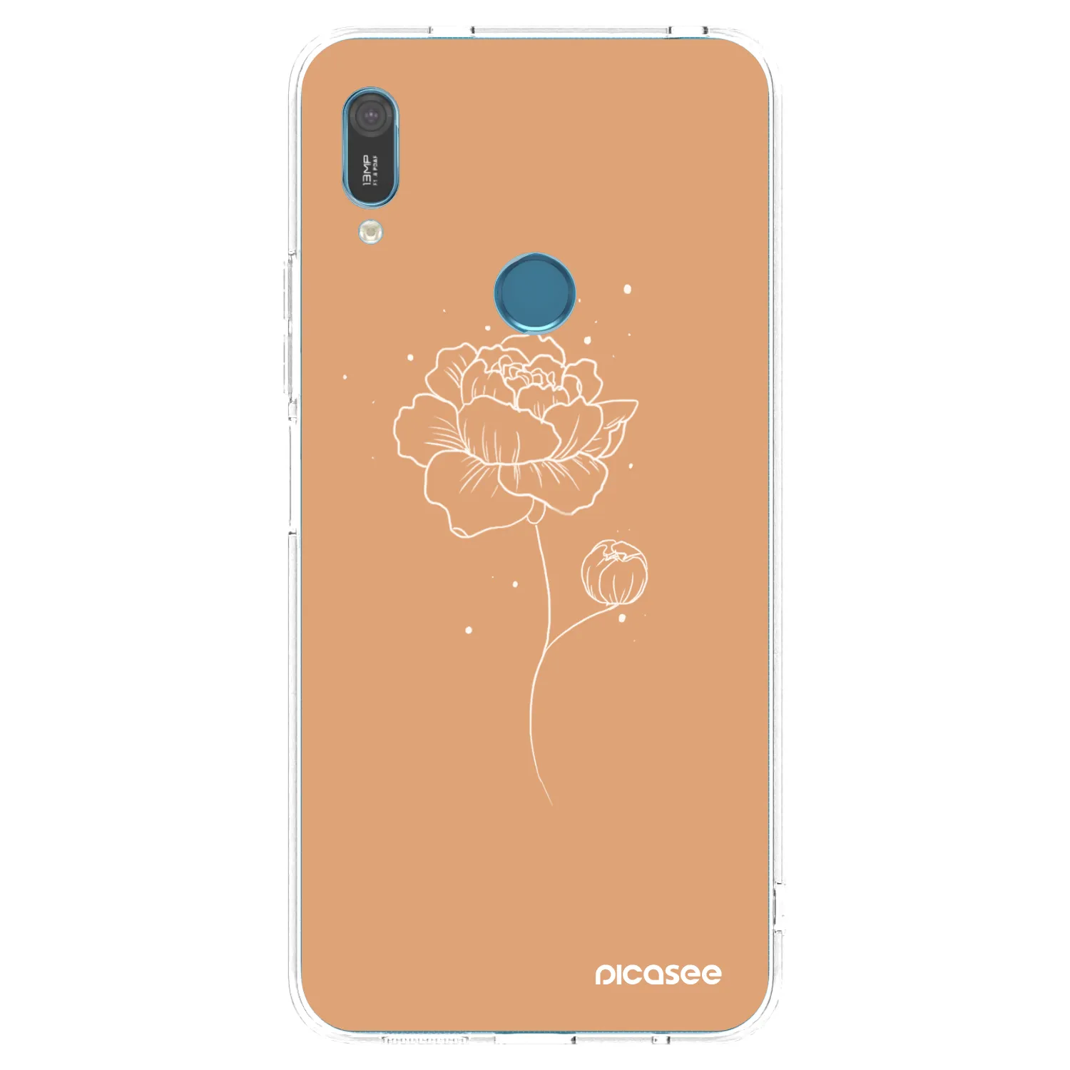 Picasee átlátszó szilikon tok az alábbi mobiltelefonokra Huawei Y6 2019 - Peonies