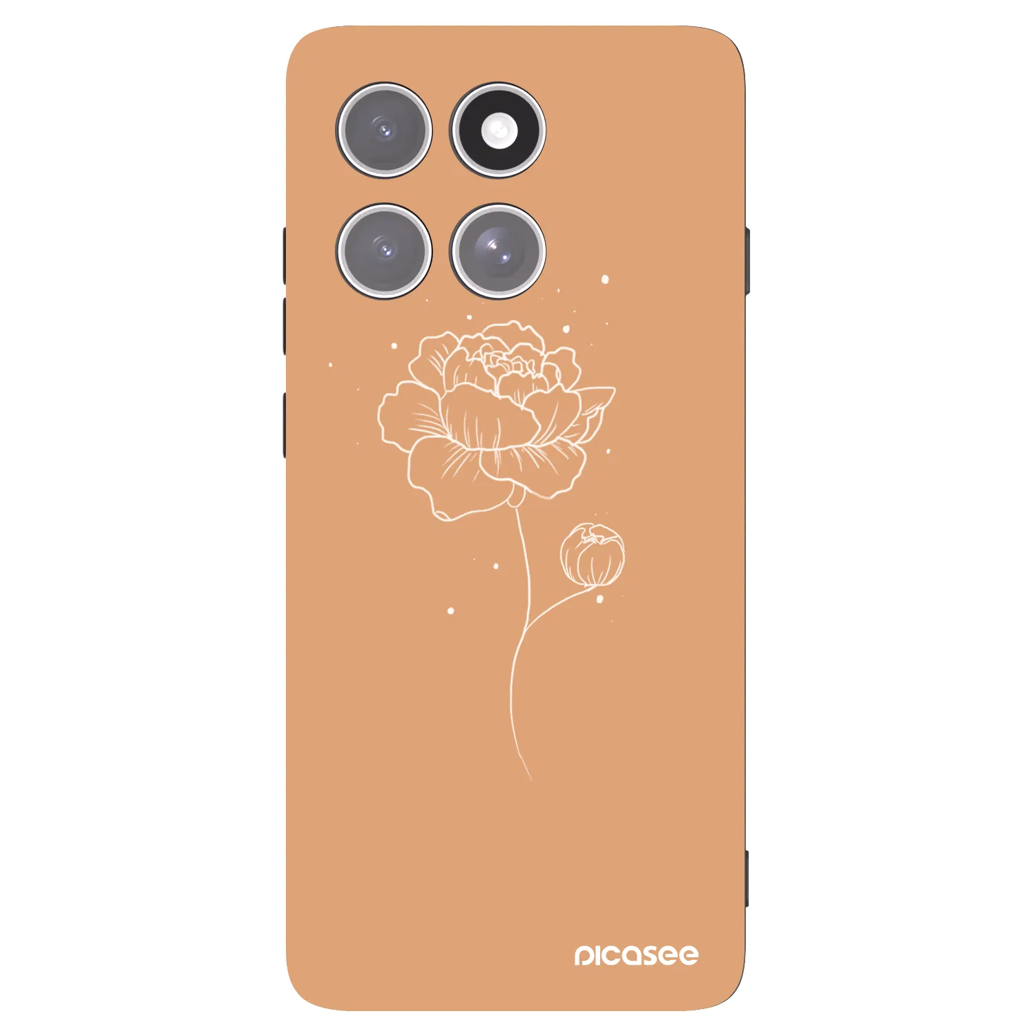 Picasee fekete szilikon tok az alábbi mobiltelefonokra Motorola Edge 60 Pro - Peonies