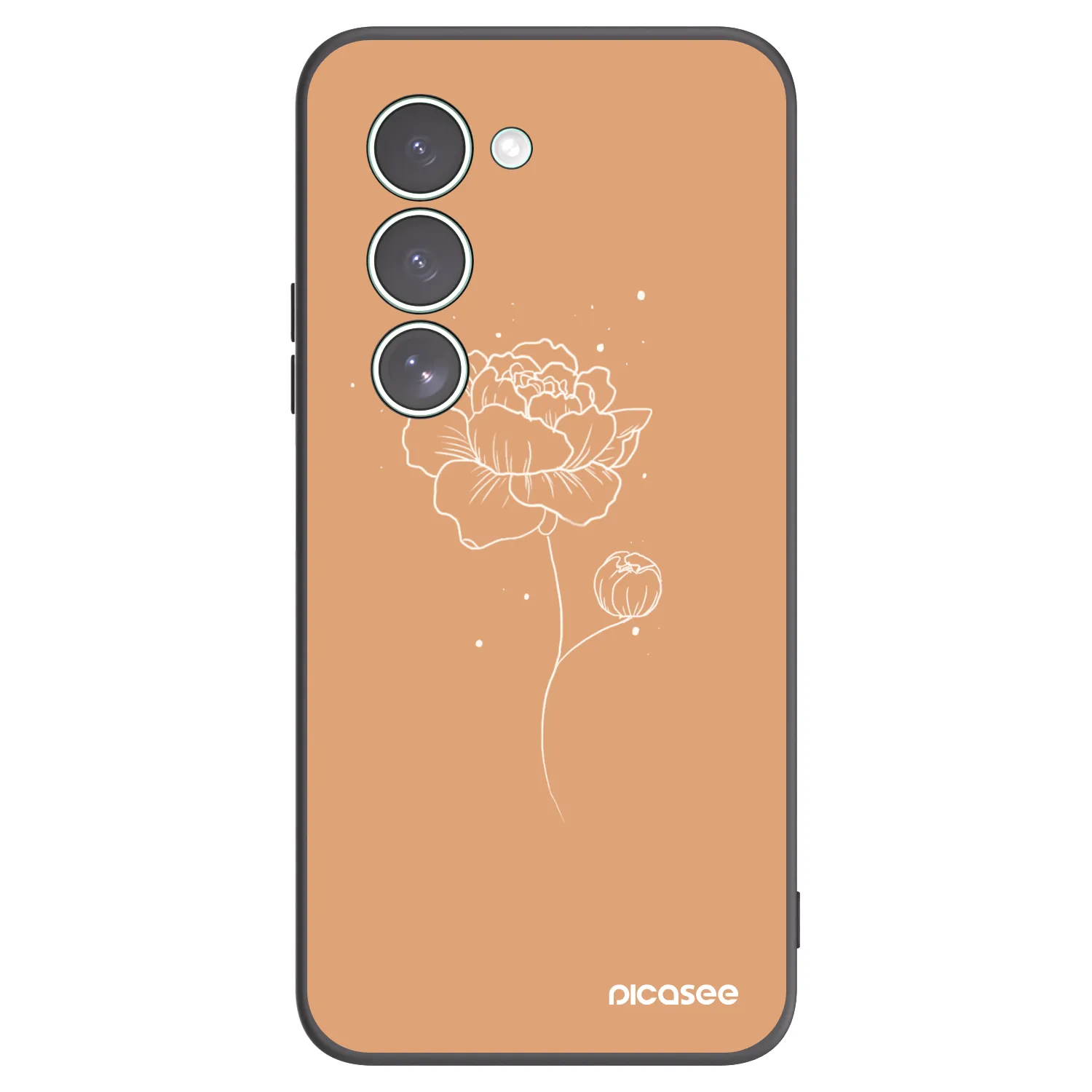 Picasee fekete szilikon tok az alábbi mobiltelefonokra Xiaomi Redmi 15 5G - Peonies