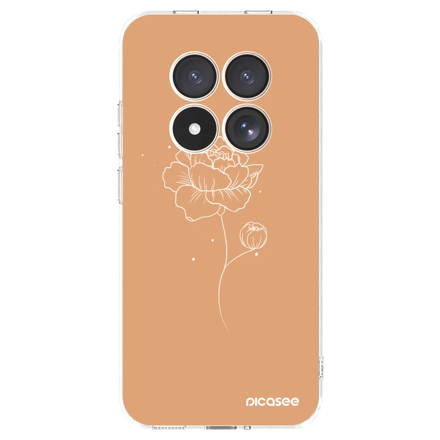 Picasee átlátszó szilikon tok az alábbi mobiltelefonokra Xiaomi Redmi Note 15 Pro 4G - Peonies