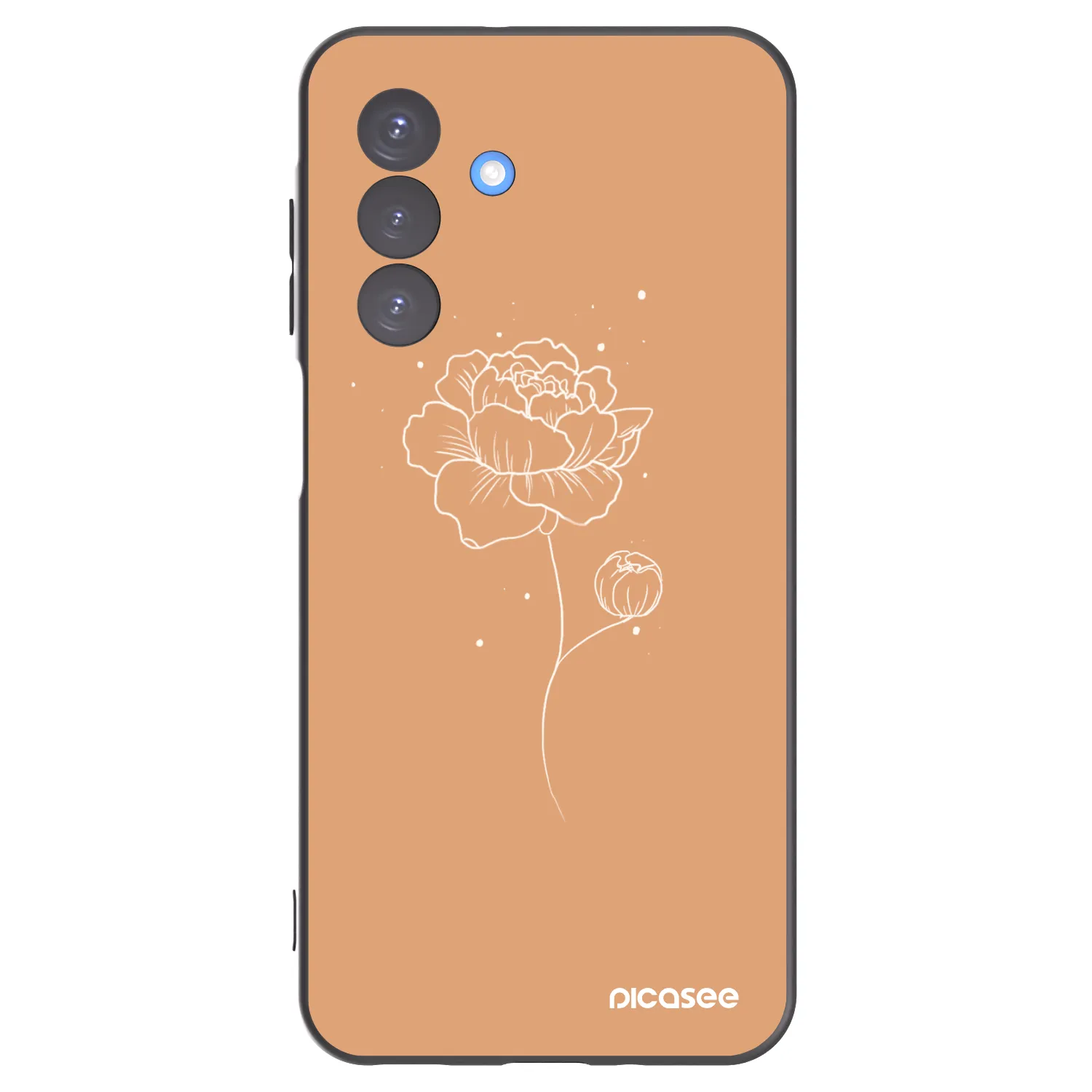 Picasee fekete szilikon tok az alábbi mobiltelefonokra Samsung Galaxy A17 5G - Peonies