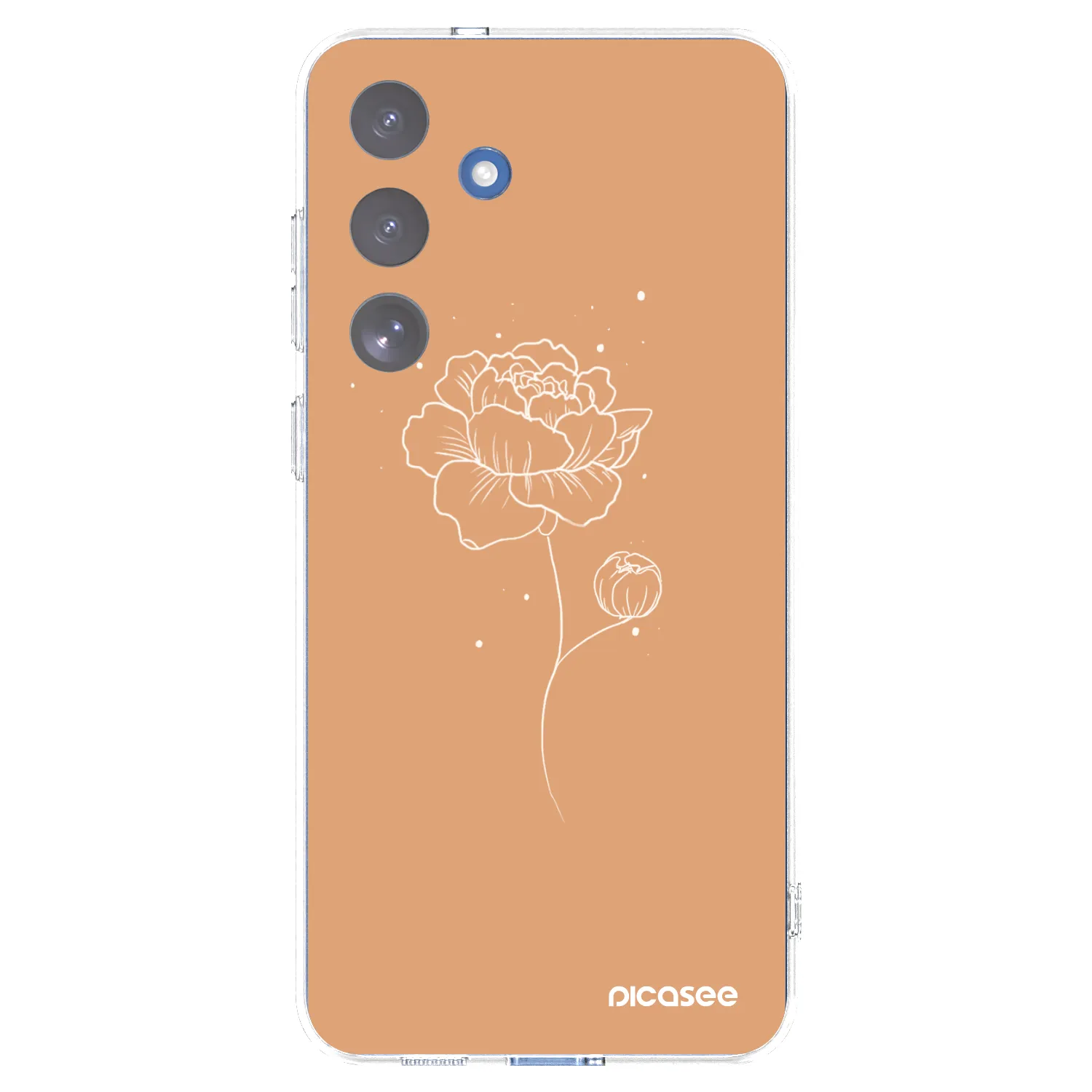 Picasee átlátszó szilikon tok az alábbi mobiltelefonokra Samsung Galaxy S25 FE 5G - Peonies