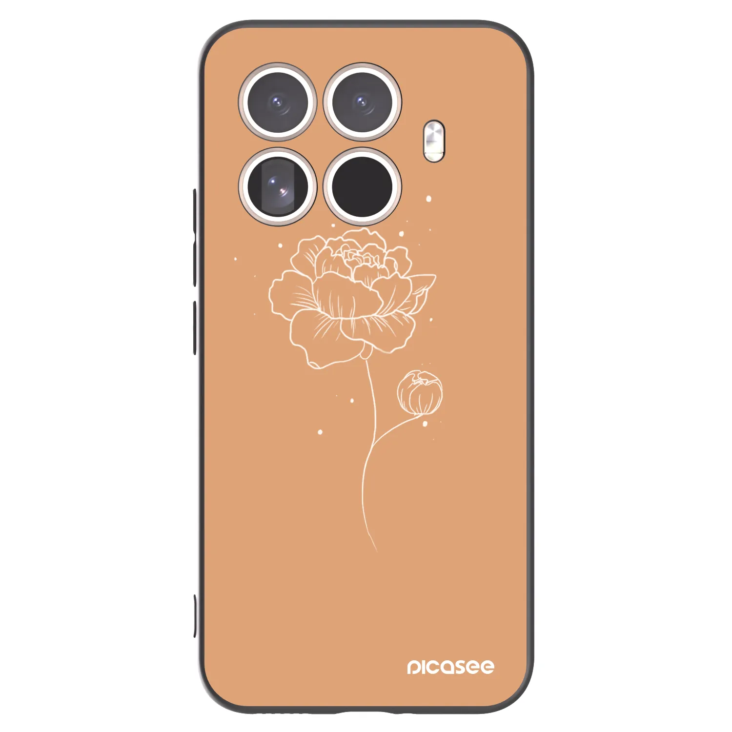 Picasee fekete szilikon tok az alábbi mobiltelefonokra Xiaomi 15T Pro - Peonies