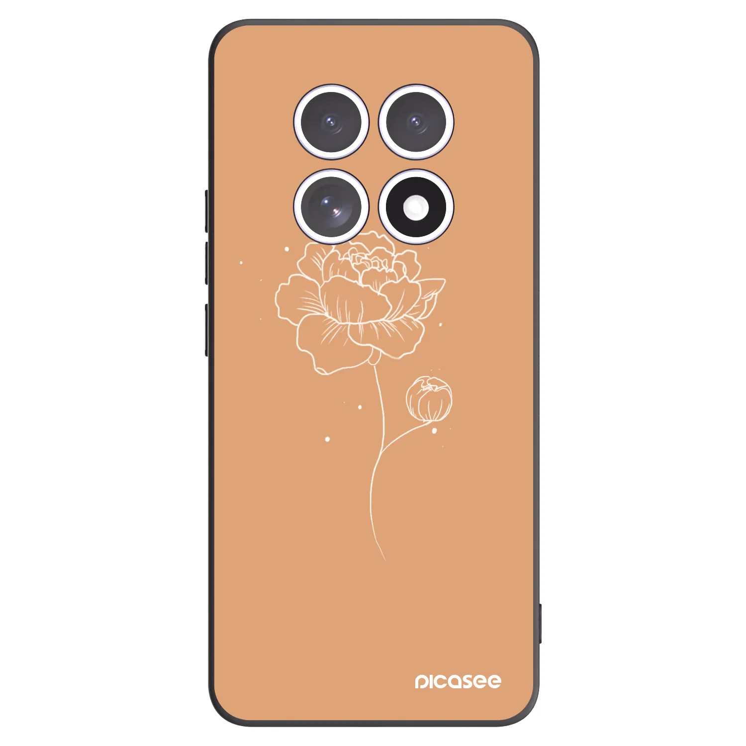 Picasee fekete szilikon tok az alábbi mobiltelefonokra Xiaomi Redmi Note 15 - Peonies