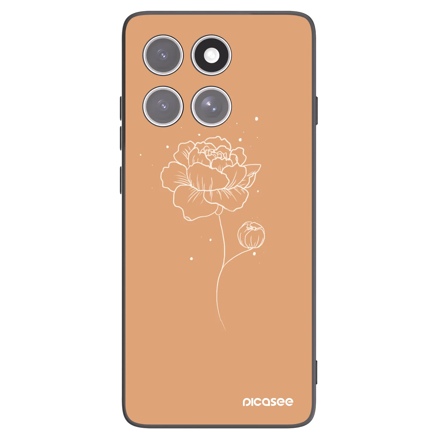 Picasee fekete szilikon tok az alábbi mobiltelefonokra Motorola Edge 60 Fusion - Peonies