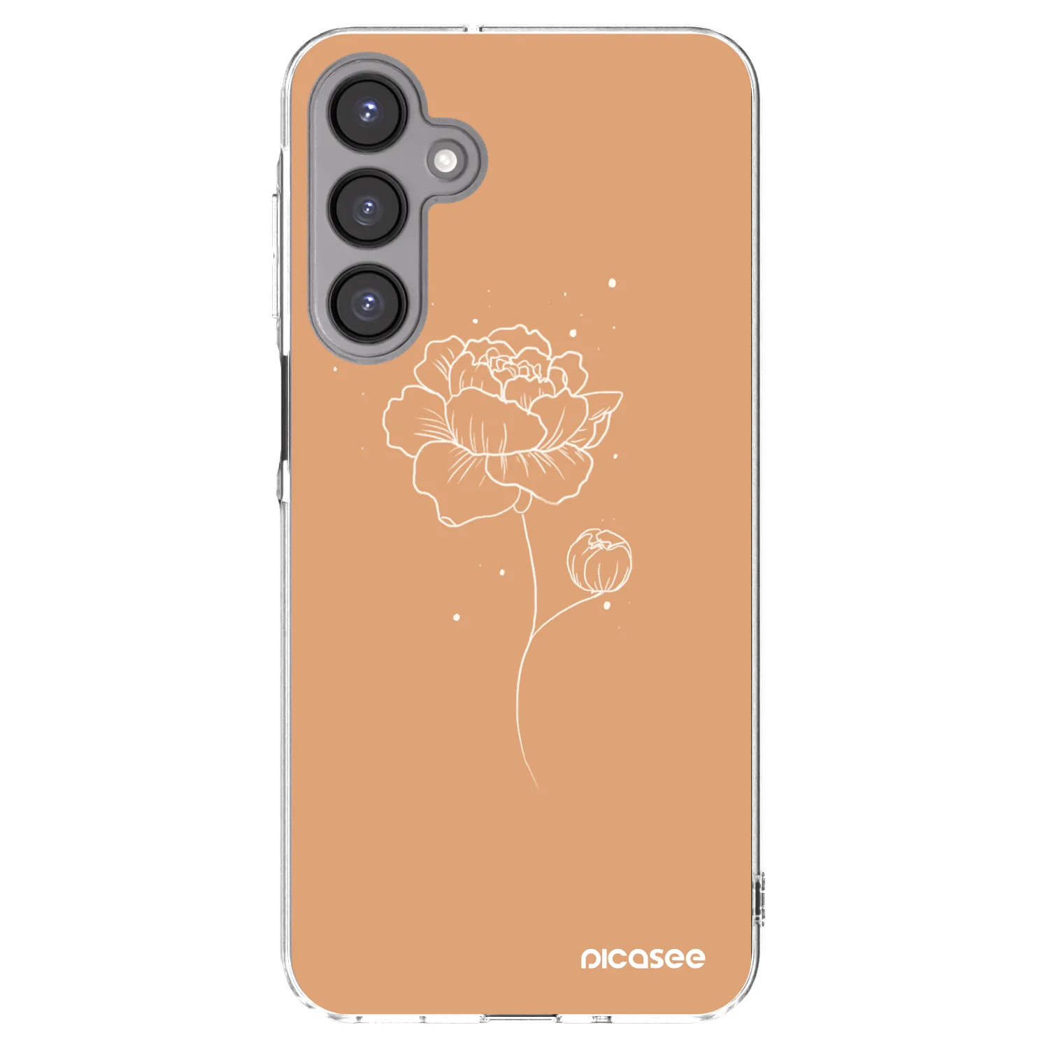 Picasee átlátszó szilikon tok az alábbi mobiltelefonokra Samsung Galaxy A16 4G - Peonies